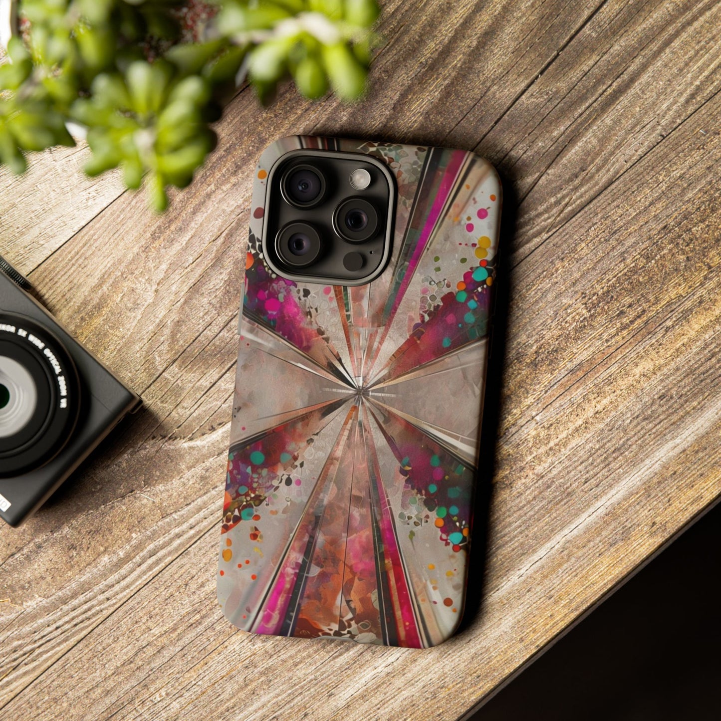 Phone Case Color Burst Abstract – Modern Art Cover for iPhone & Samsung