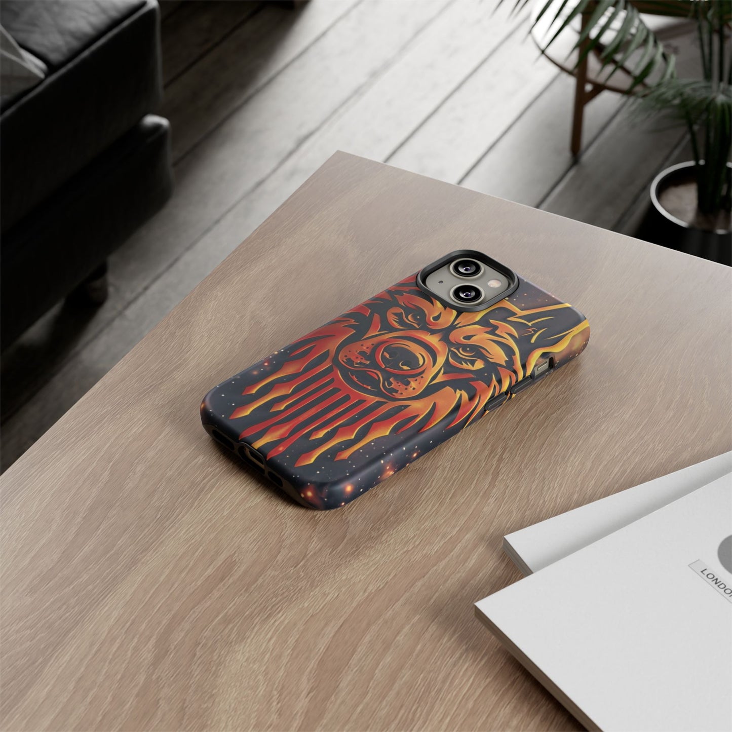 Phone Case Tribal Dog – Fierce Galaxy Design for Dog Lovers