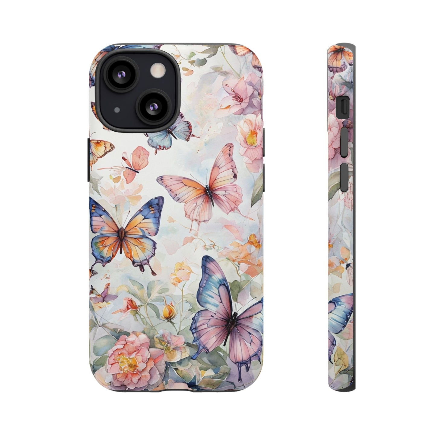Phone Case Butterfly – Aesthetic Cute Floral Cover - Soft Pastel Butterfly Case