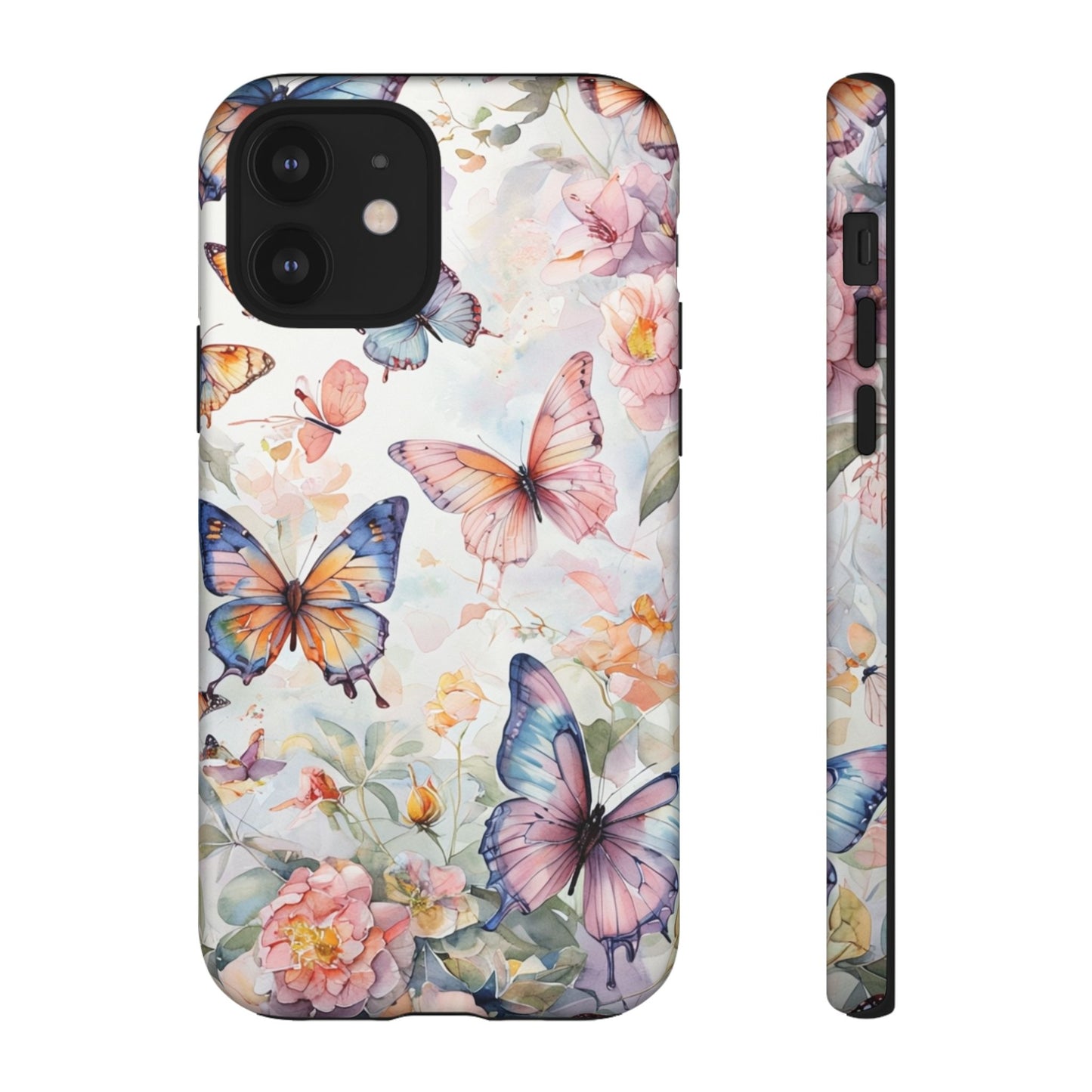 Phone Case Butterfly – Aesthetic Cute Floral Cover - Soft Pastel Butterfly Case