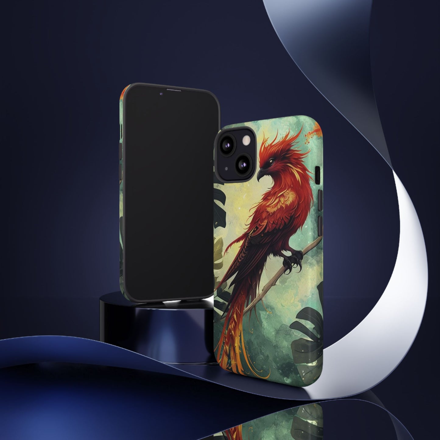 Phone Case Red Phoenix – Mythical Bird Design Symbolizing Rebirth and Strength