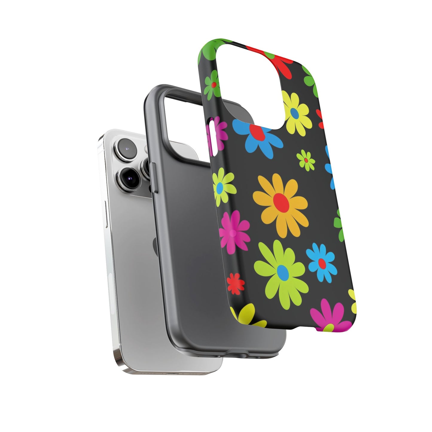 Phone Case Colorful Daisy – Cute Floral Cover - Aesthetic Multicolor Flower Case