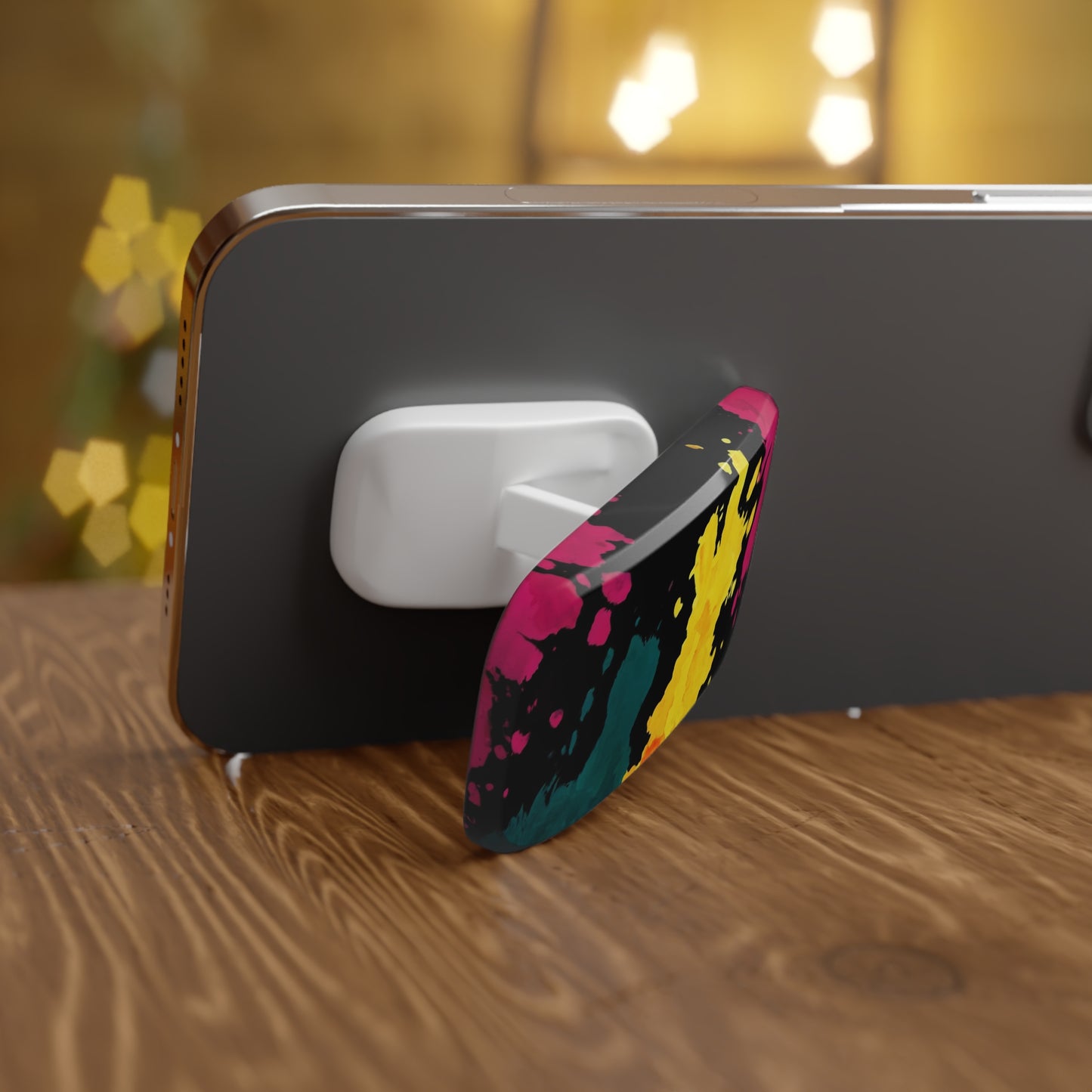 Abstract Splash Paint Phone Stand – Colorful Grip & Kickstand for iPhone & Samsung