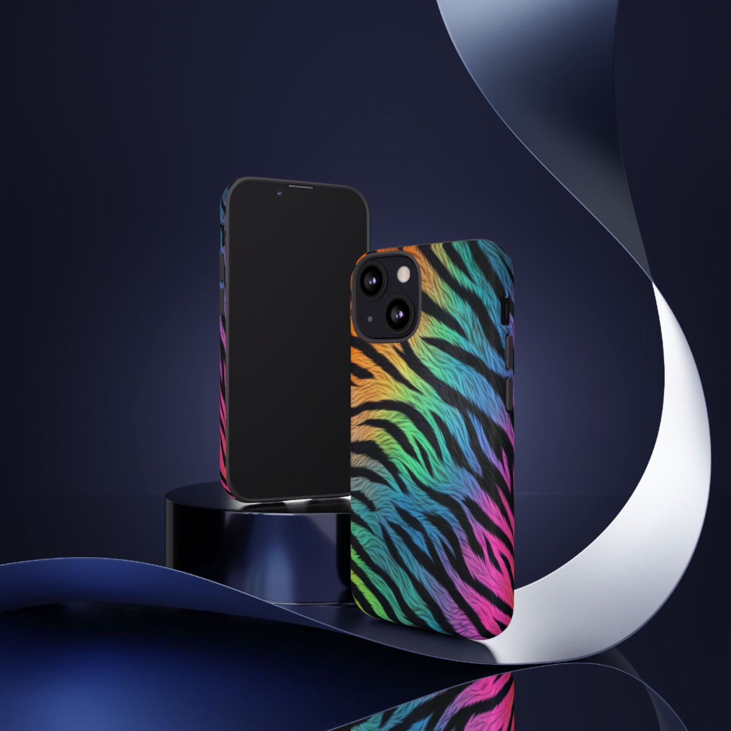 Rainbow Zebra iPhone Case – Colorful Animal Pattern Protective Cover