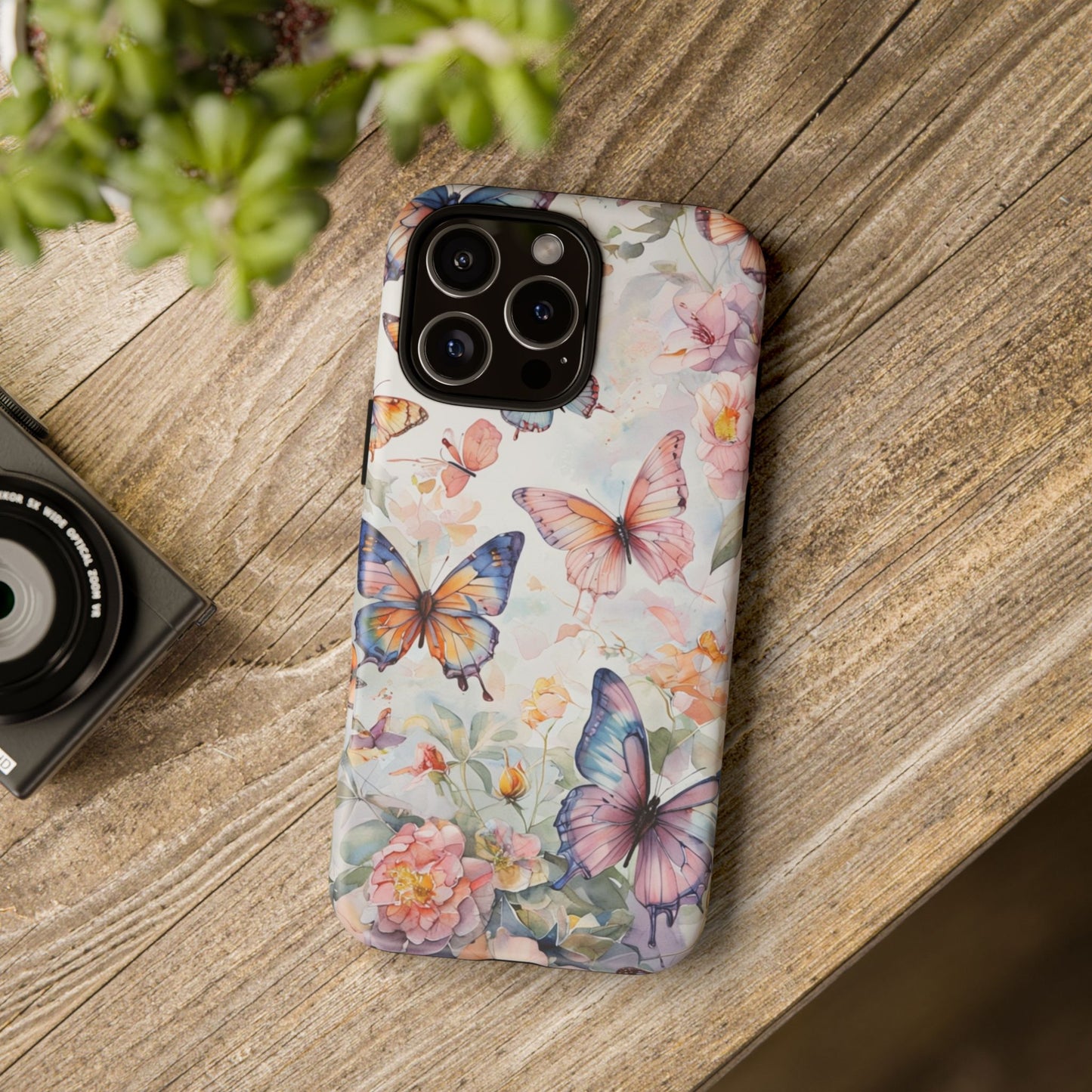 Phone Case Butterfly – Aesthetic Cute Floral Cover - Soft Pastel Butterfly Case