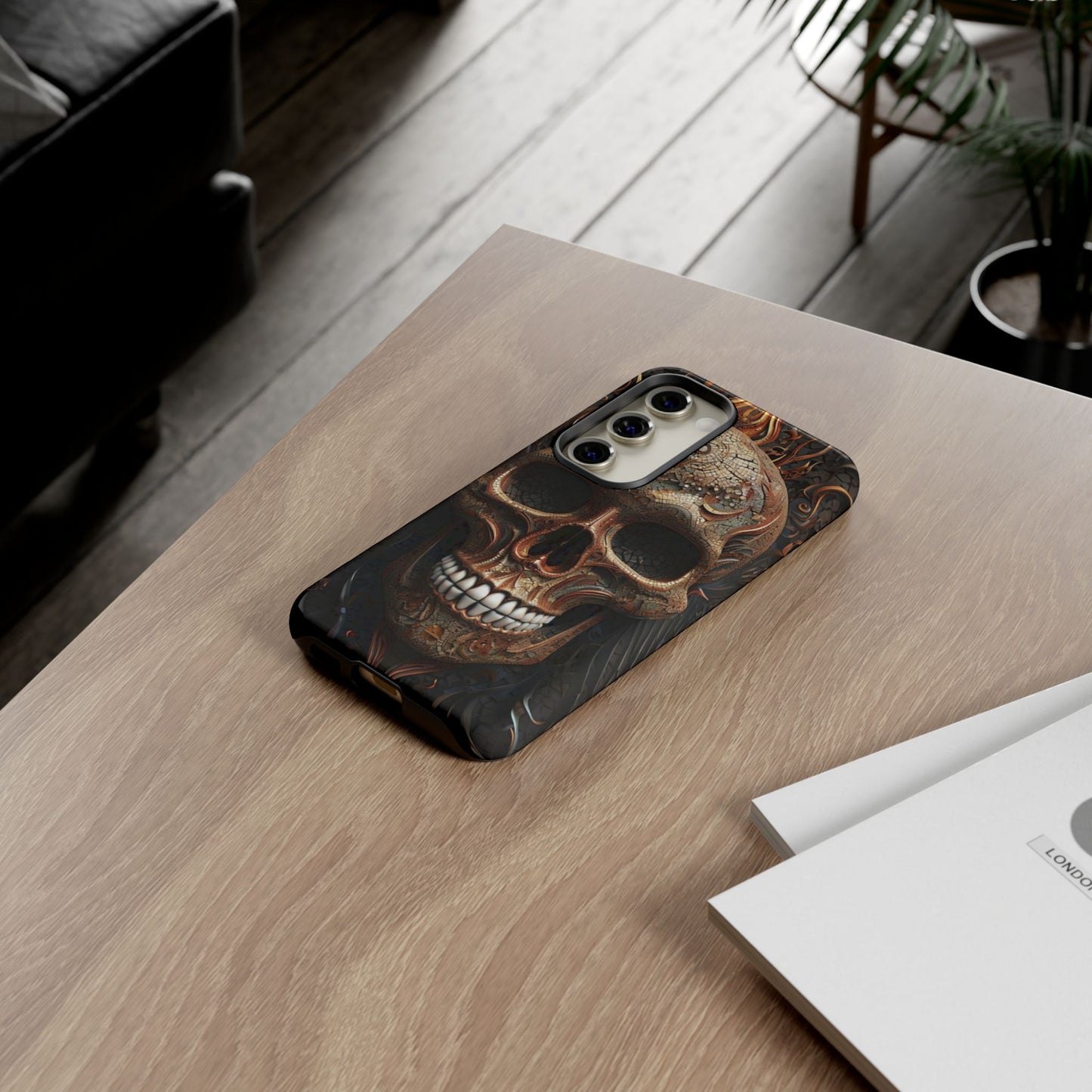 Phone Case Skull Armor – Dark Gothic Horror Cover for Metalheads