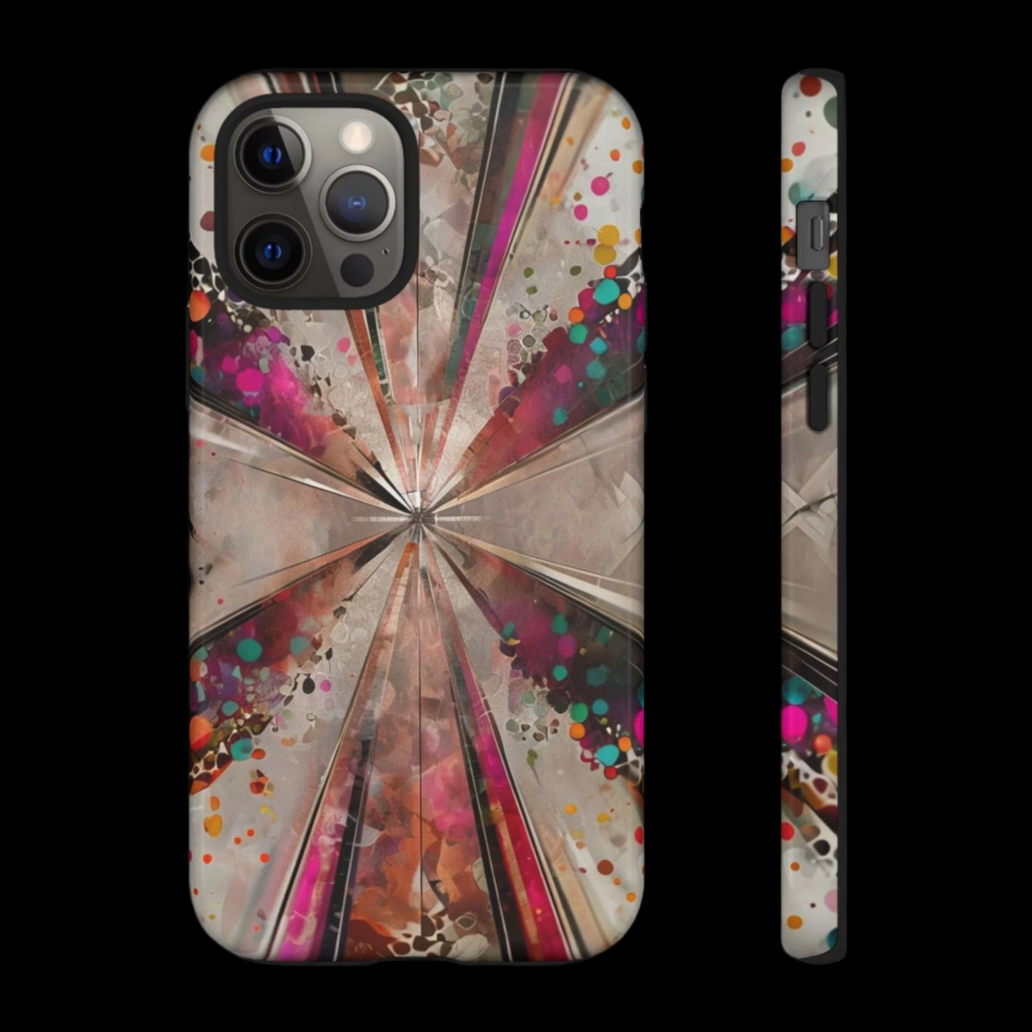 Phone Case Color Burst Abstract – Modern Art Cover for iPhone & Samsung
