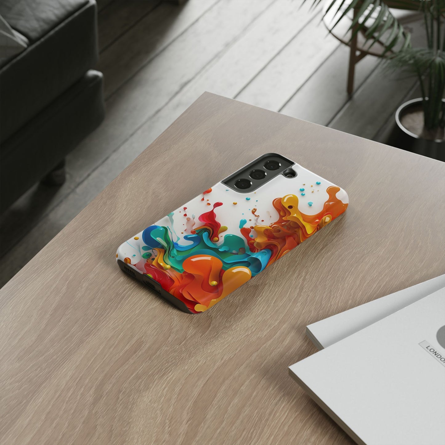 Vibrant Abstract Splash Phone Case – Colorful Artistic Design, Shockproof & Scratch-Resistant