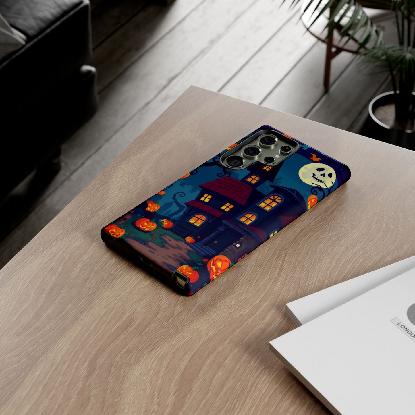 Haunted House Halloween Phone Case – Spooky Jack-o’-Lantern Design