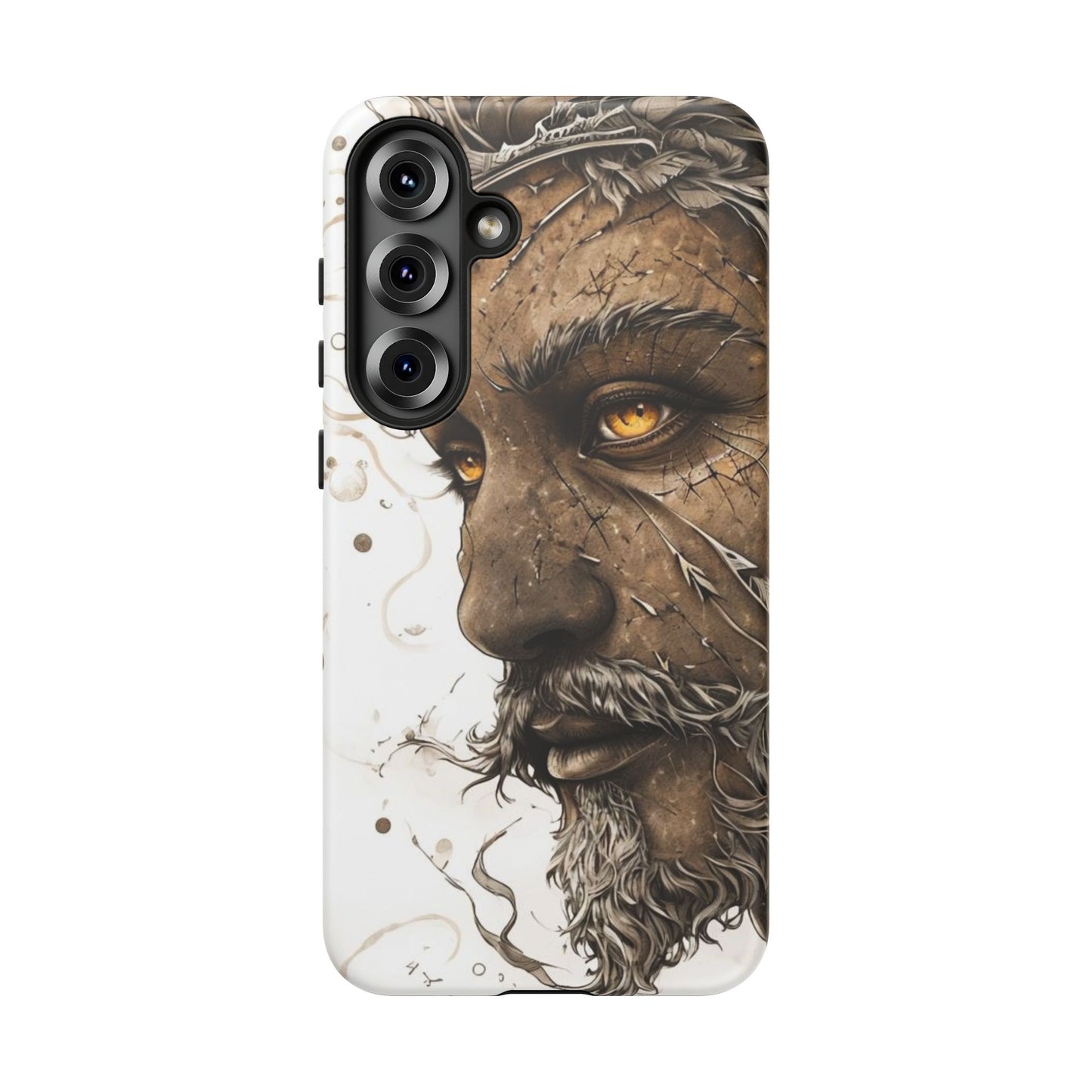 Phone Case Mystical Deity Portrait with Powerful Serene Expression and Ethereal Hues