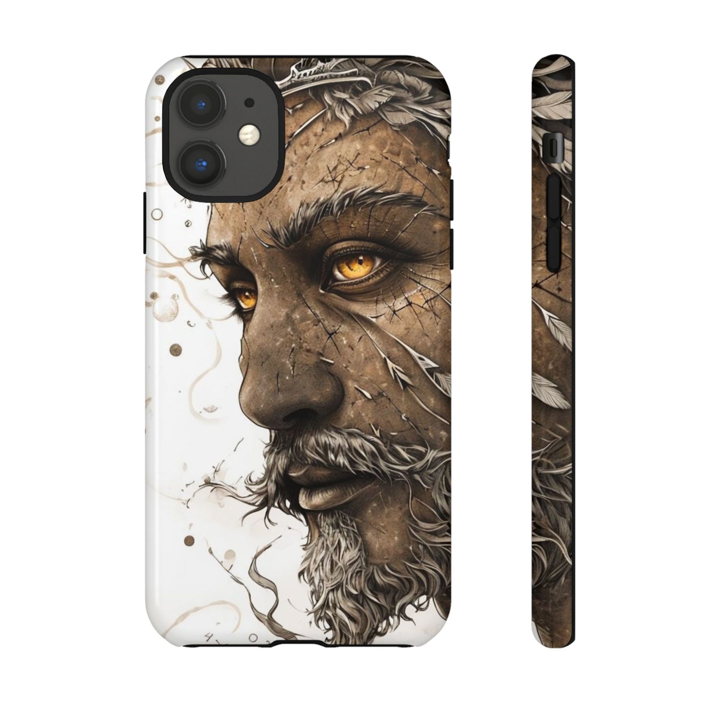 Phone Case Mystical Deity Portrait with Powerful Serene Expression and Ethereal Hues