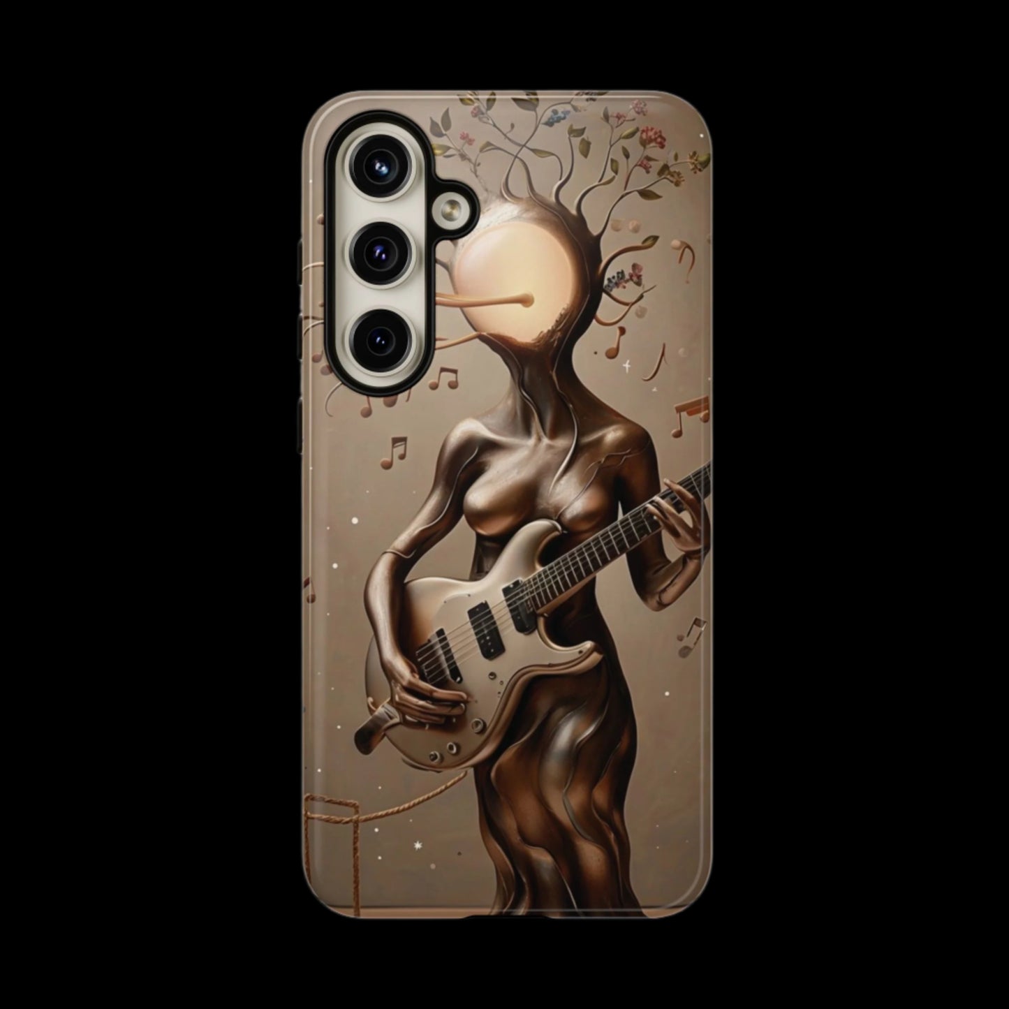 Phone Case Psychedelic Guitar Girl - Surreal Aesthetic Gift for Music Lovers & Art Fans