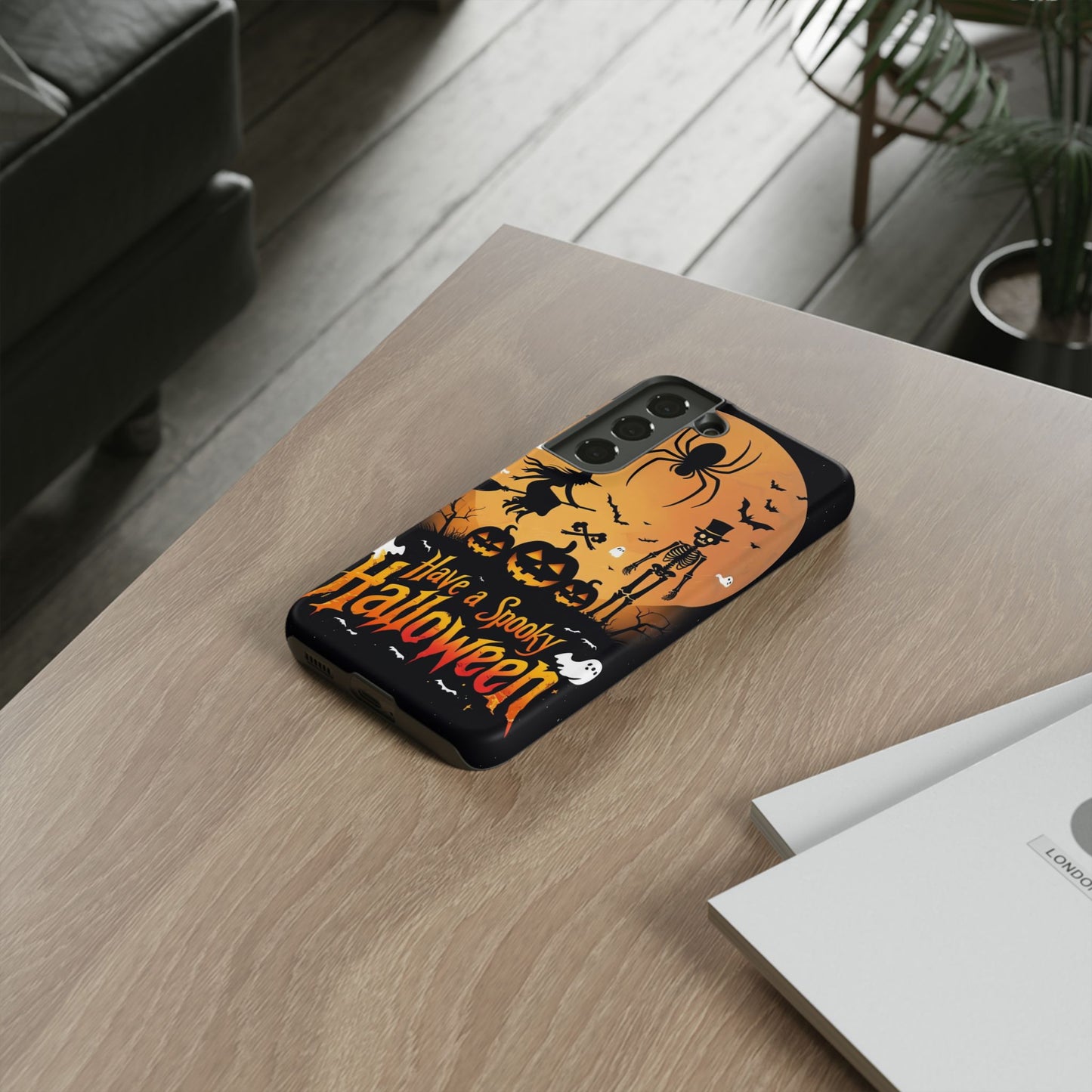 Halloween Phone Case with Jack-o'-Lanterns & Skeletons – Spooky & Stylish Protective Cover