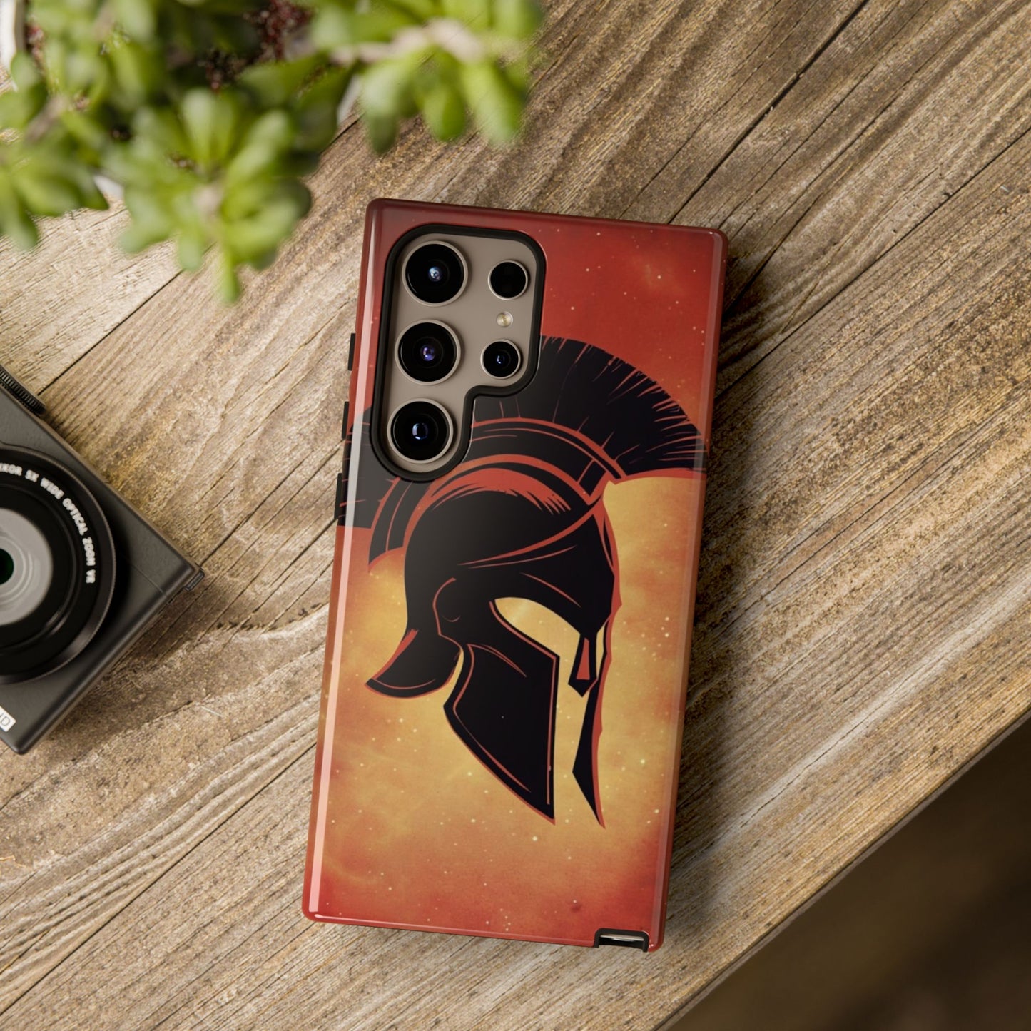 Spartan Warrior Phone Case – Durable Protective Cover with Ancient Helmet Design