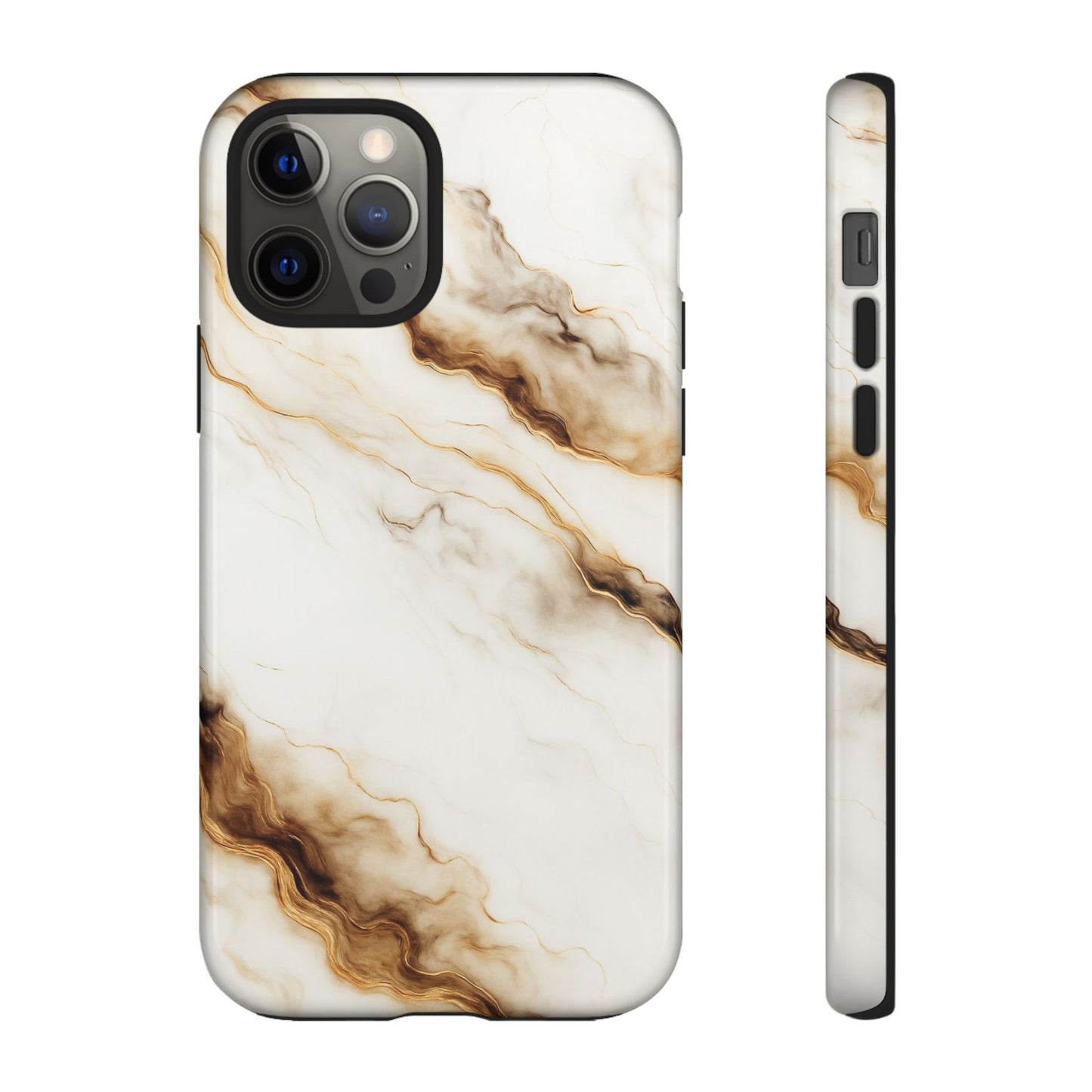 Phone Case Marble – Elegant Luxury Phone Cover, Sleek Design, Brown Beige Marble Pattern