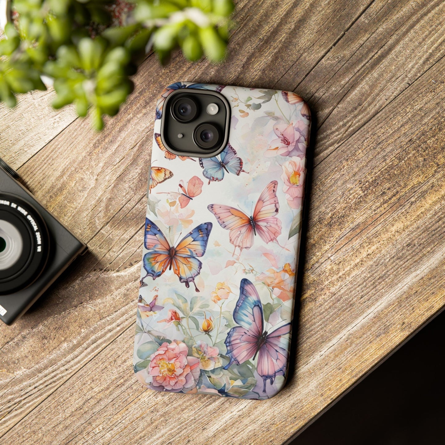 Phone Case Butterfly – Aesthetic Cute Floral Cover - Soft Pastel Butterfly Case