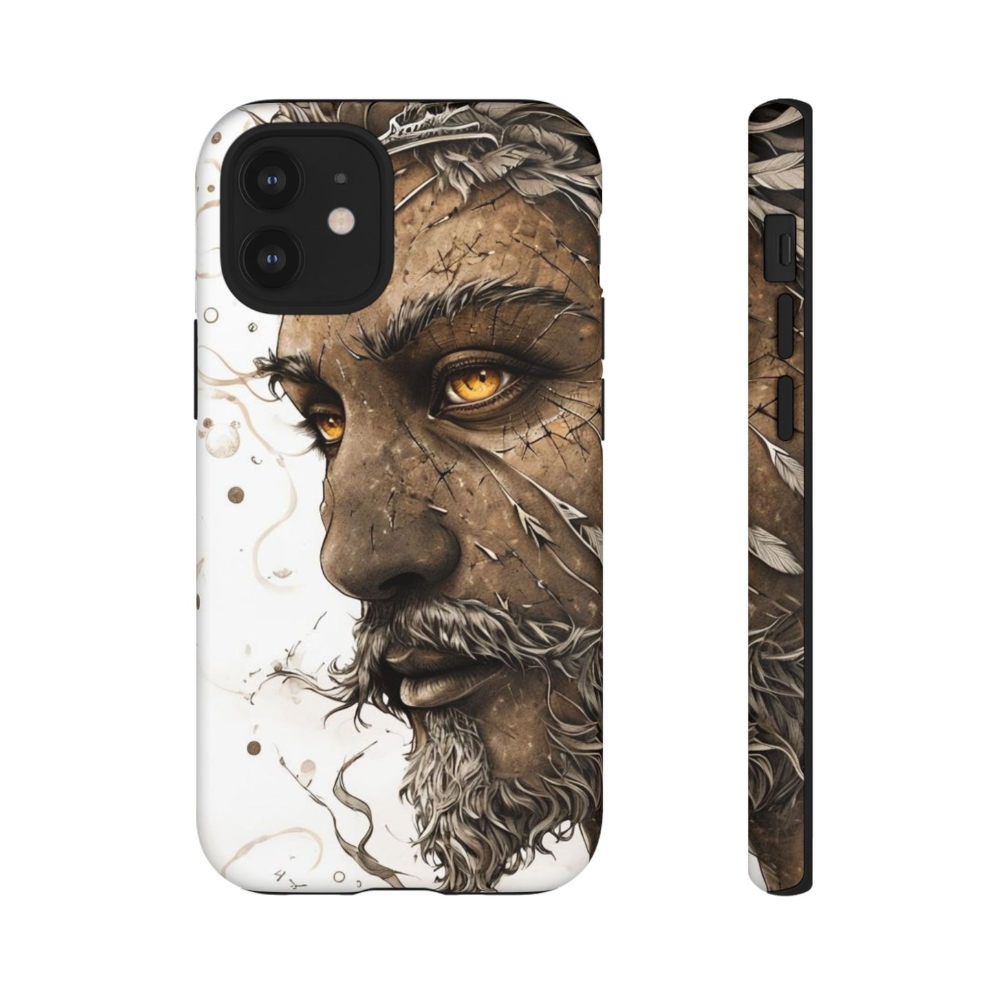 Phone Case Mystical Deity Portrait with Powerful Serene Expression and Ethereal Hues