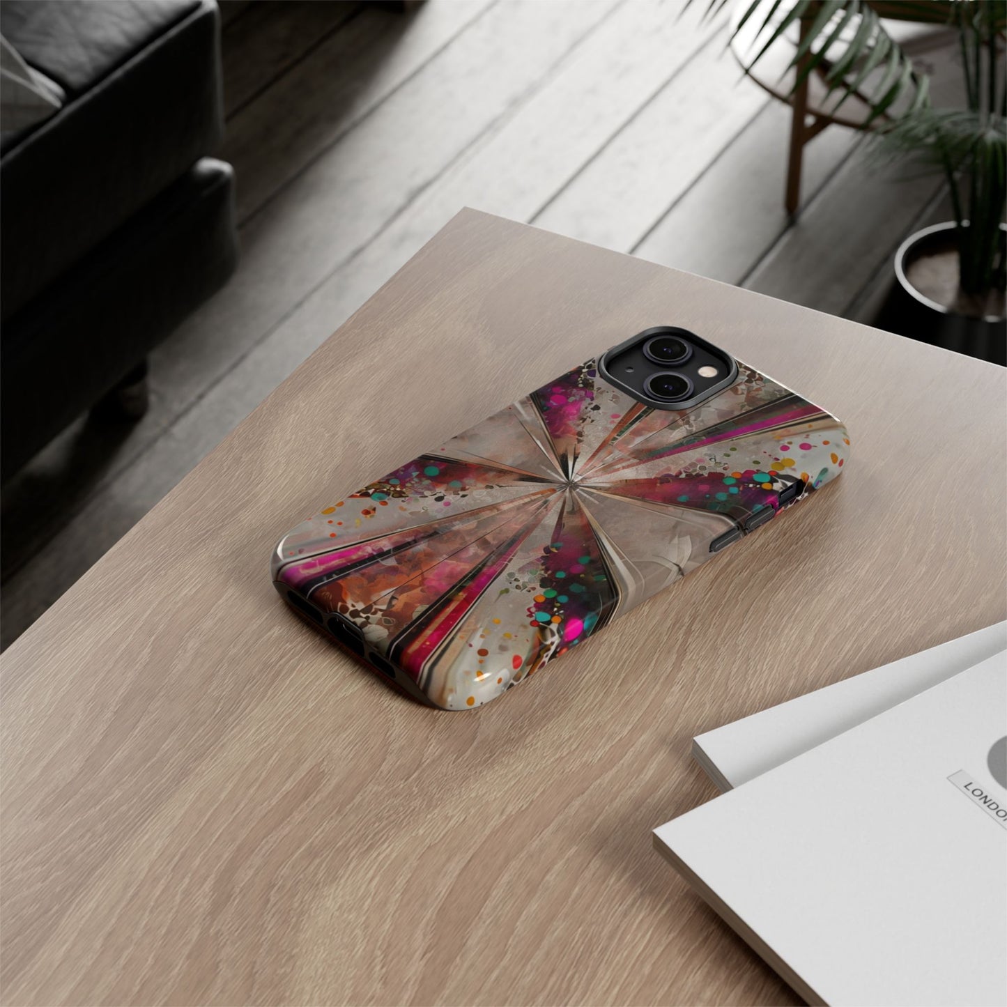 Phone Case Color Burst Abstract – Modern Art Cover for iPhone & Samsung