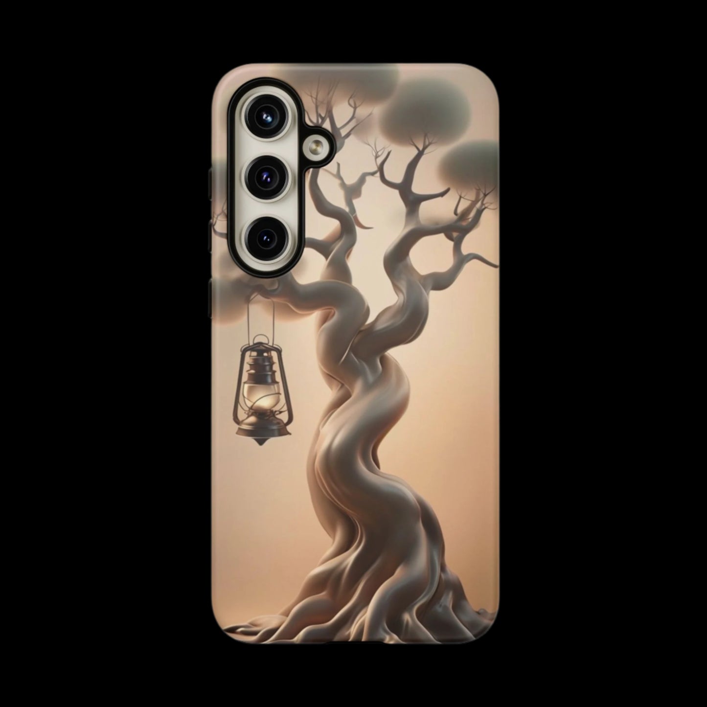 Phone Case Whispers of Hope – Elegant Tree & Lantern - Unique Nature-Inspired Design