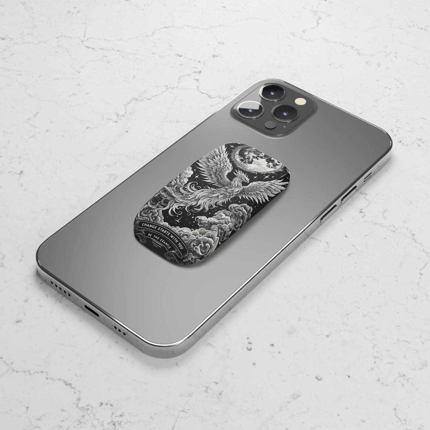 Phoenix Phone Grip & Kickstand - Reusable Smart Holder for iPhone & Android