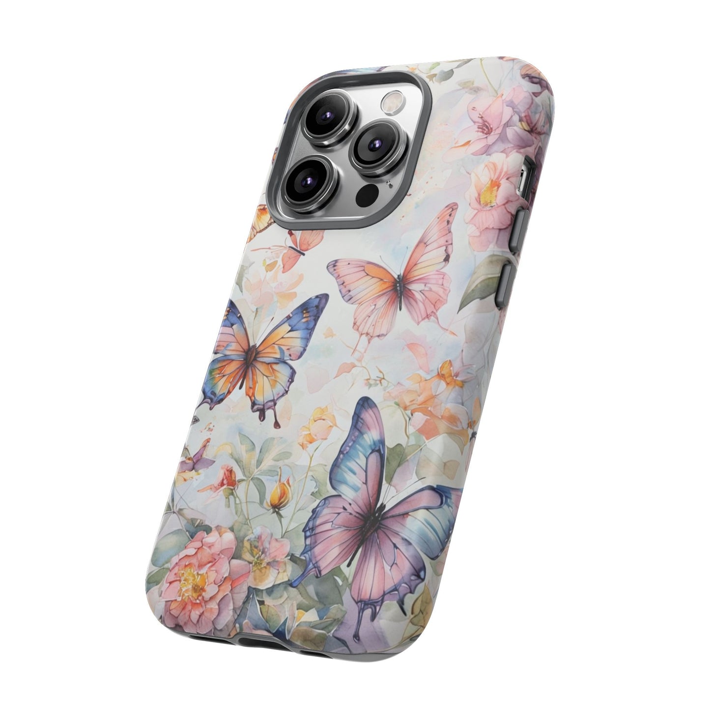 Phone Case Butterfly – Aesthetic Cute Floral Cover - Soft Pastel Butterfly Case