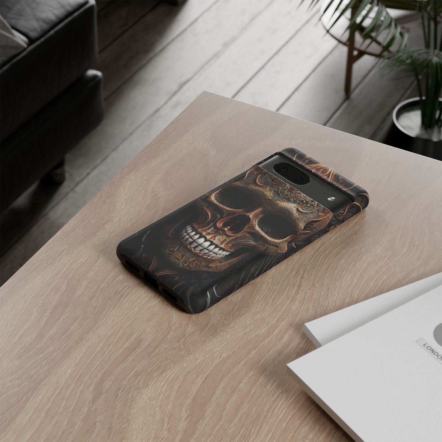 Phone Case Skull Armor – Dark Gothic Horror Cover for Metalheads