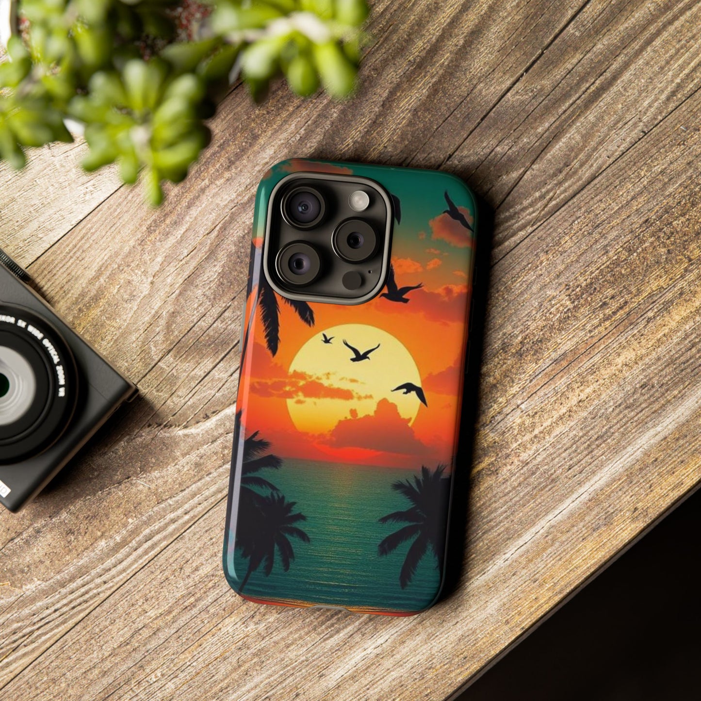 Phone Case Tropical Sunset - Beach Vibes - Aesthetic Summer Case Gift