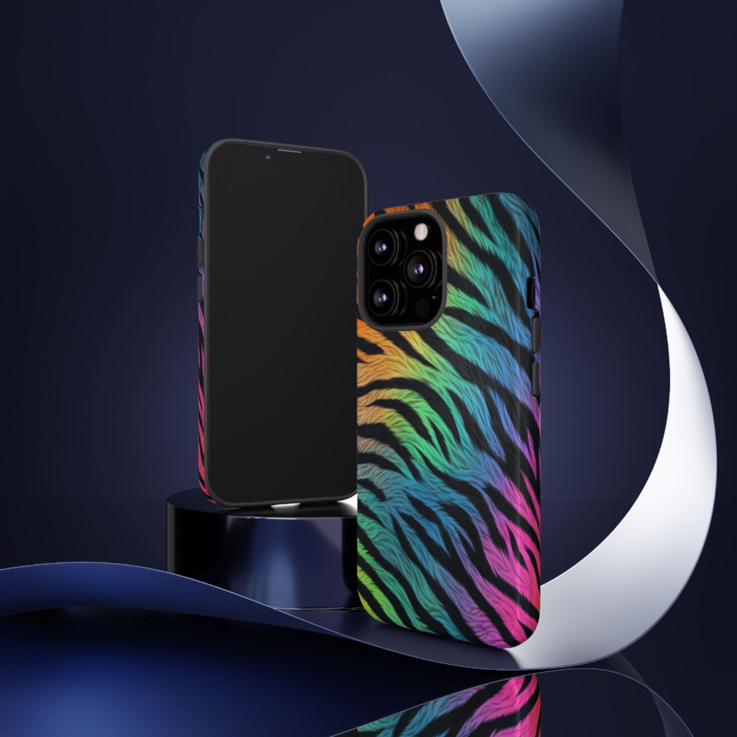 Rainbow Zebra iPhone Case – Colorful Animal Pattern Protective Cover