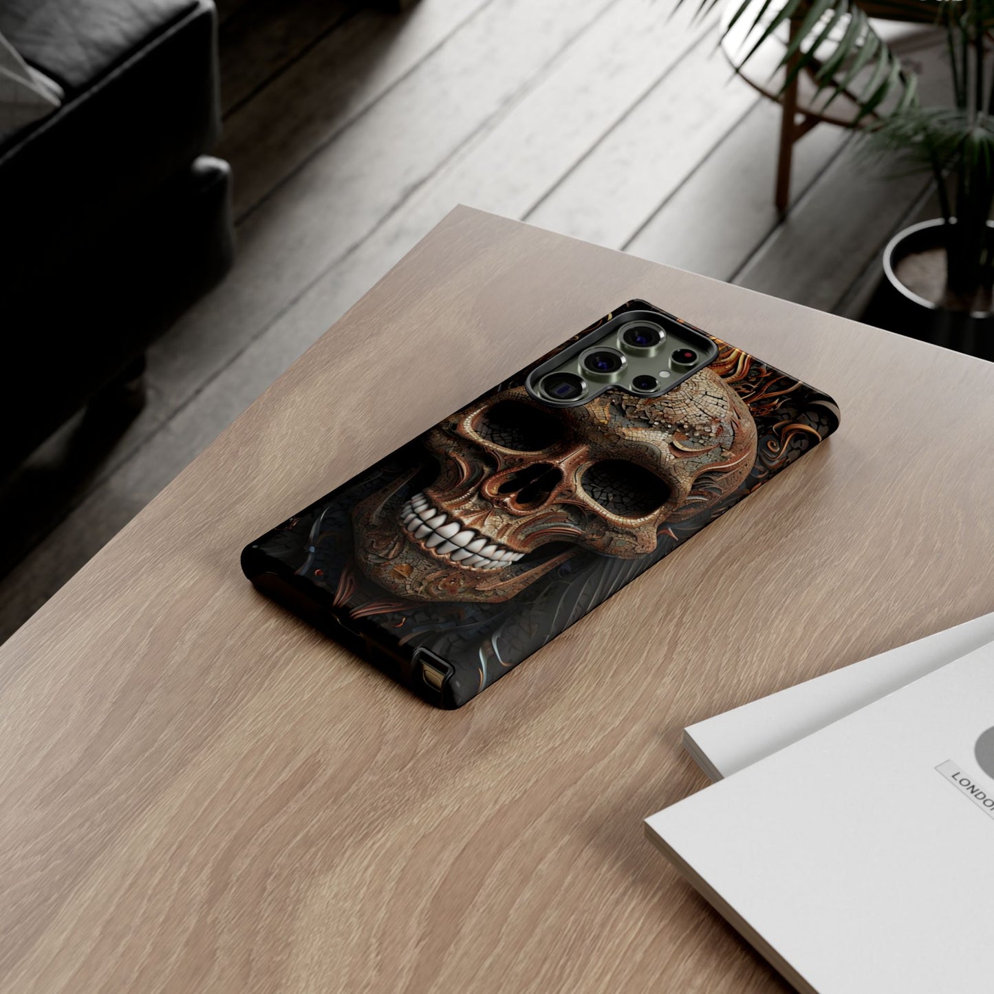 Phone Case Skull Armor – Dark Gothic Horror Cover for Metalheads