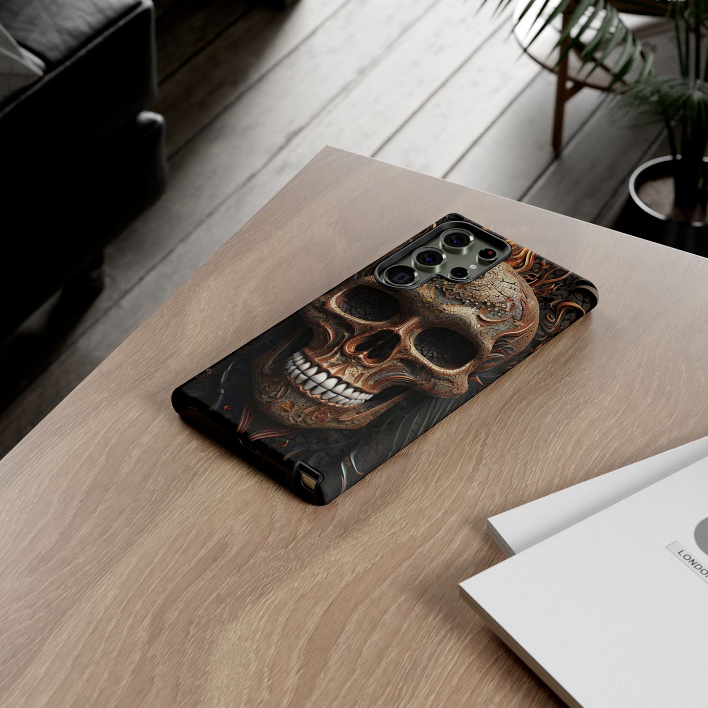Phone Case Skull Armor – Dark Gothic Horror Cover for Metalheads