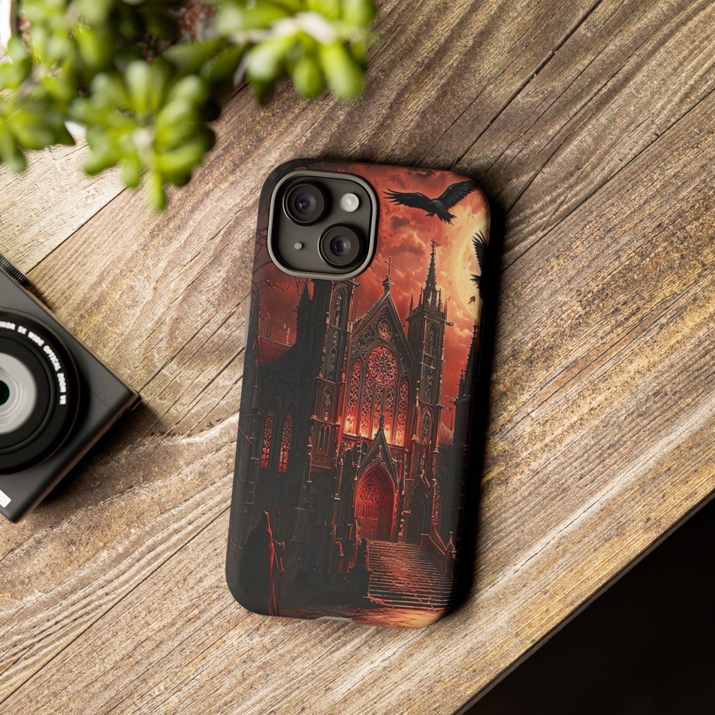 Phone Case Gothic Cathedral - Dark Fantasy Art Cover- Mysterious Gothic Architecture Design