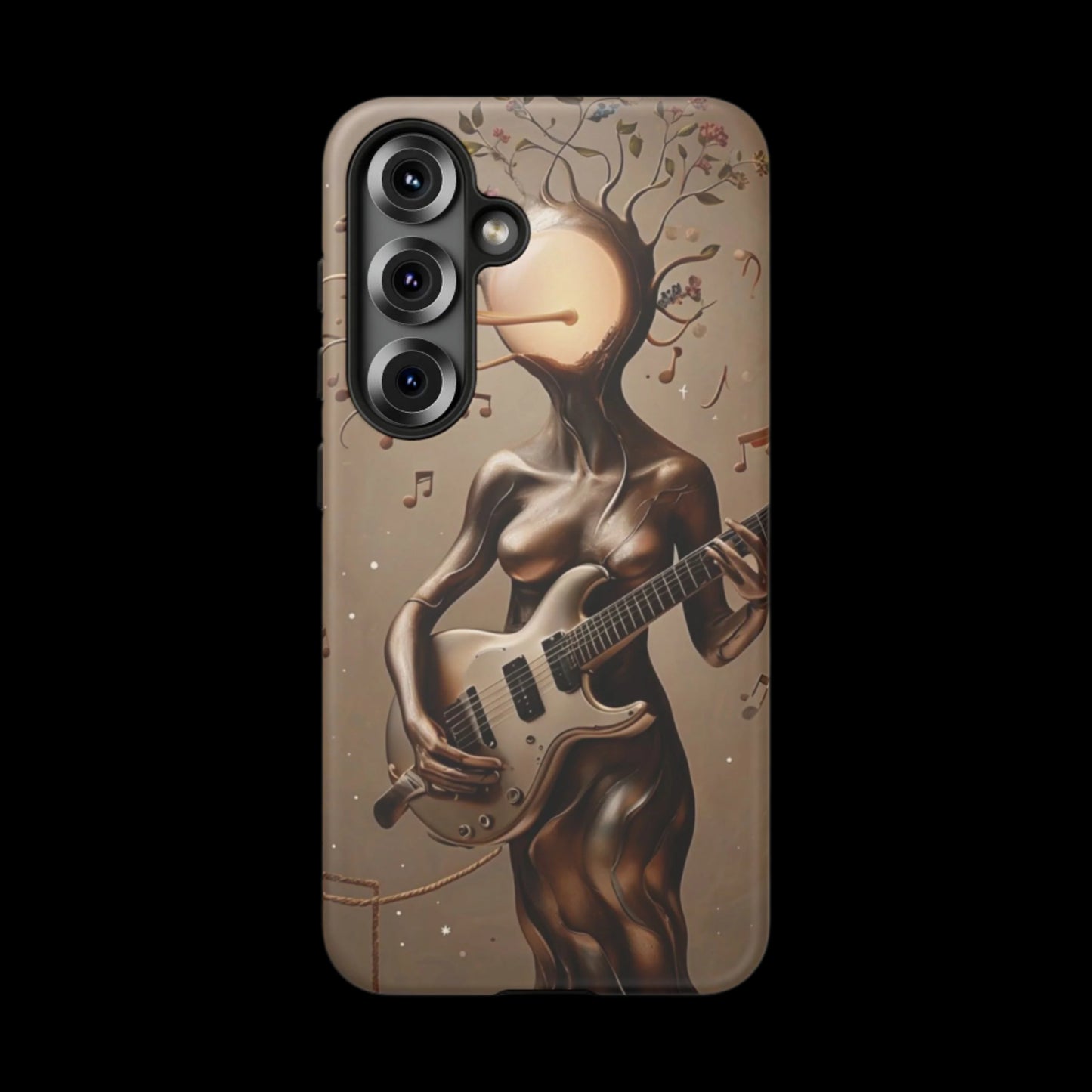 Phone Case Psychedelic Guitar Girl - Surreal Aesthetic Gift for Music Lovers & Art Fans