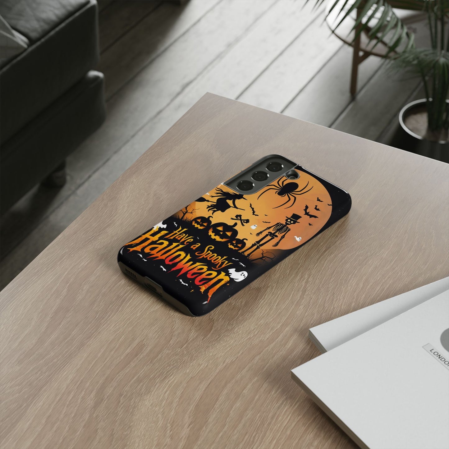 Halloween Phone Case with Jack-o'-Lanterns & Skeletons – Spooky & Stylish Protective Cover