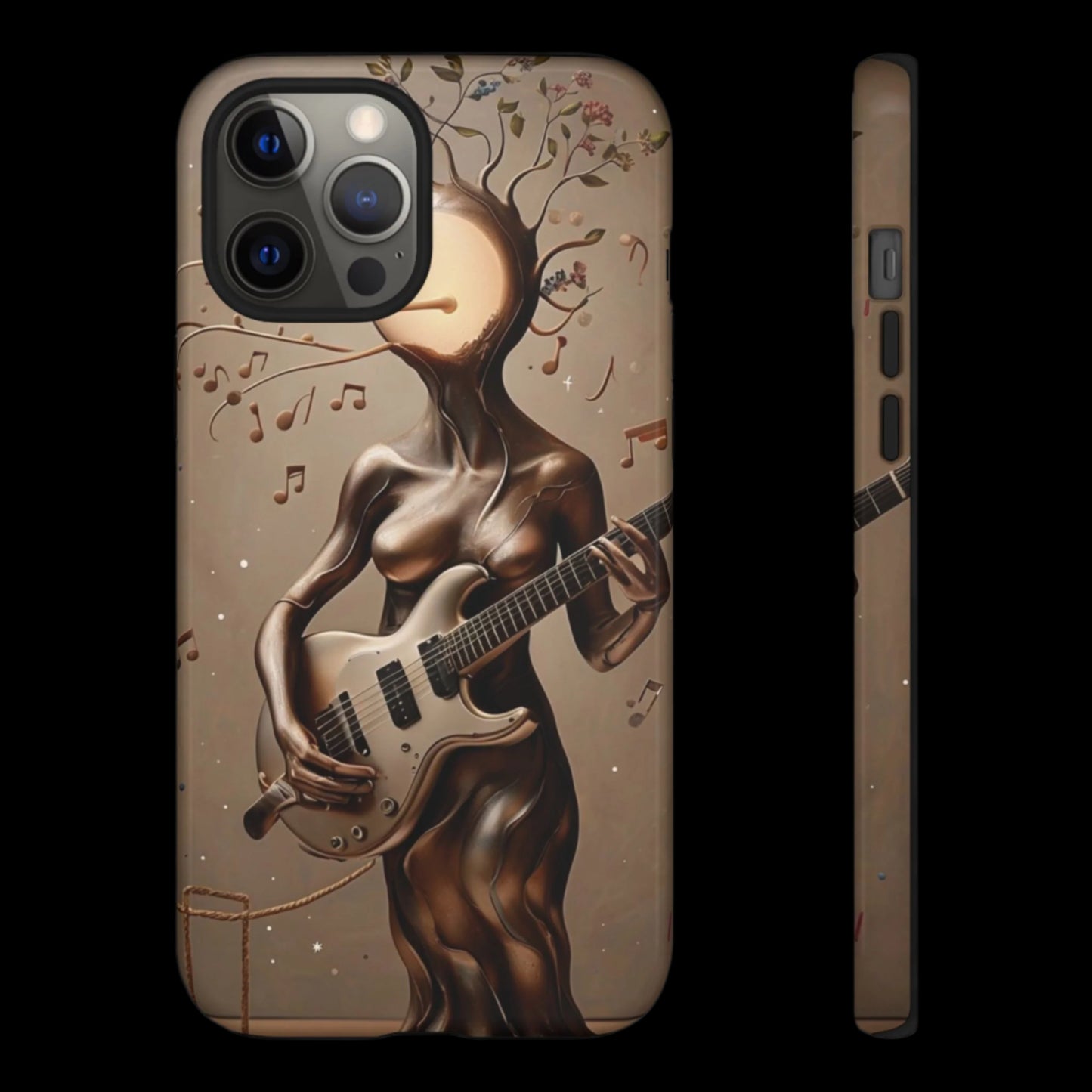 Phone Case Psychedelic Guitar Girl - Surreal Aesthetic Gift for Music Lovers & Art Fans