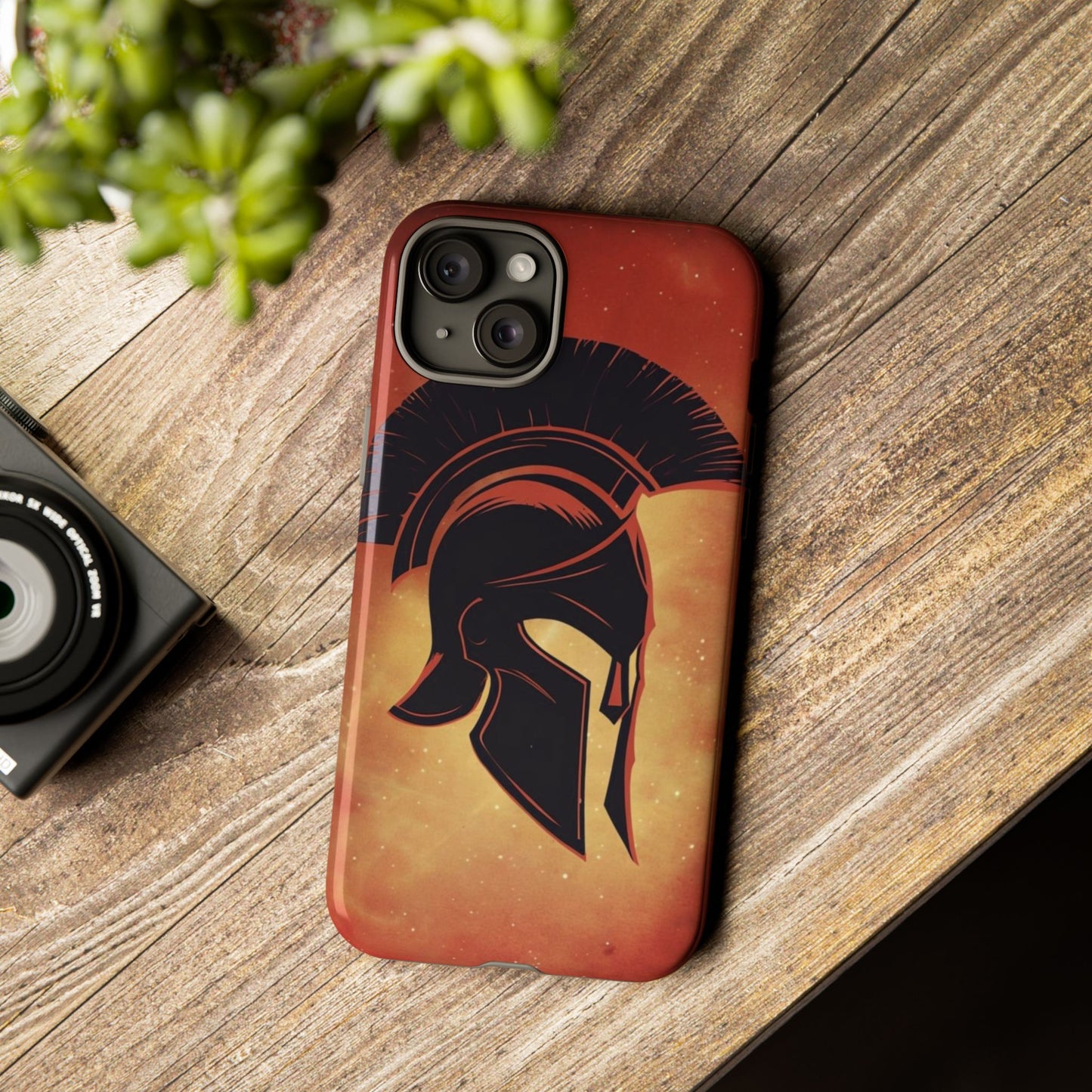 Spartan Warrior Phone Case – Durable Protective Cover with Ancient Helmet Design