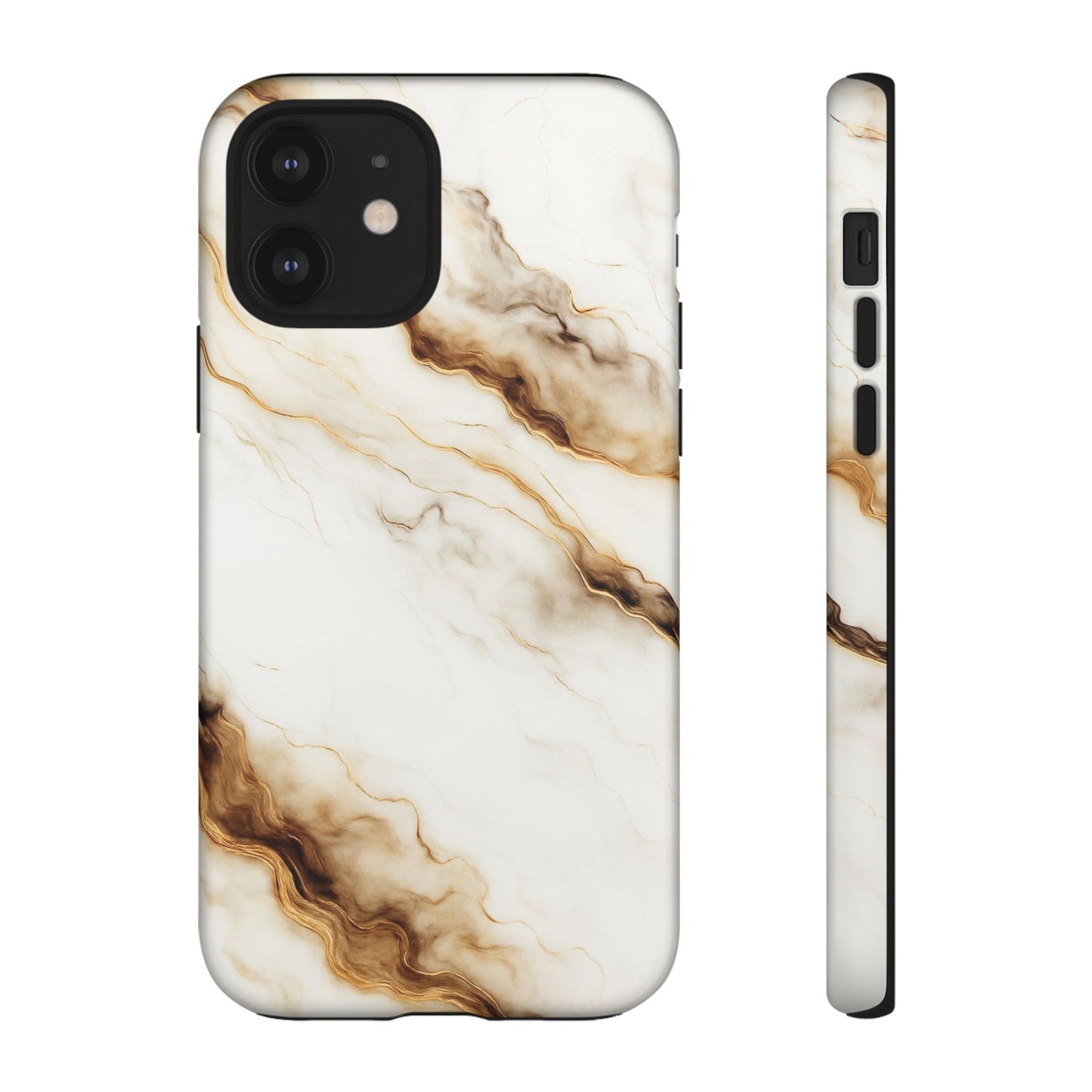 Phone Case Marble – Elegant Luxury Phone Cover, Sleek Design, Brown Beige Marble Pattern