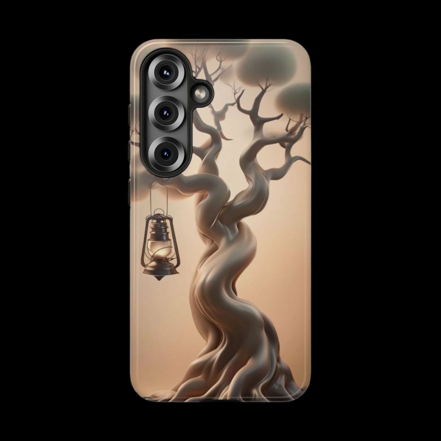 Phone Case Whispers of Hope – Elegant Tree & Lantern - Unique Nature-Inspired Design