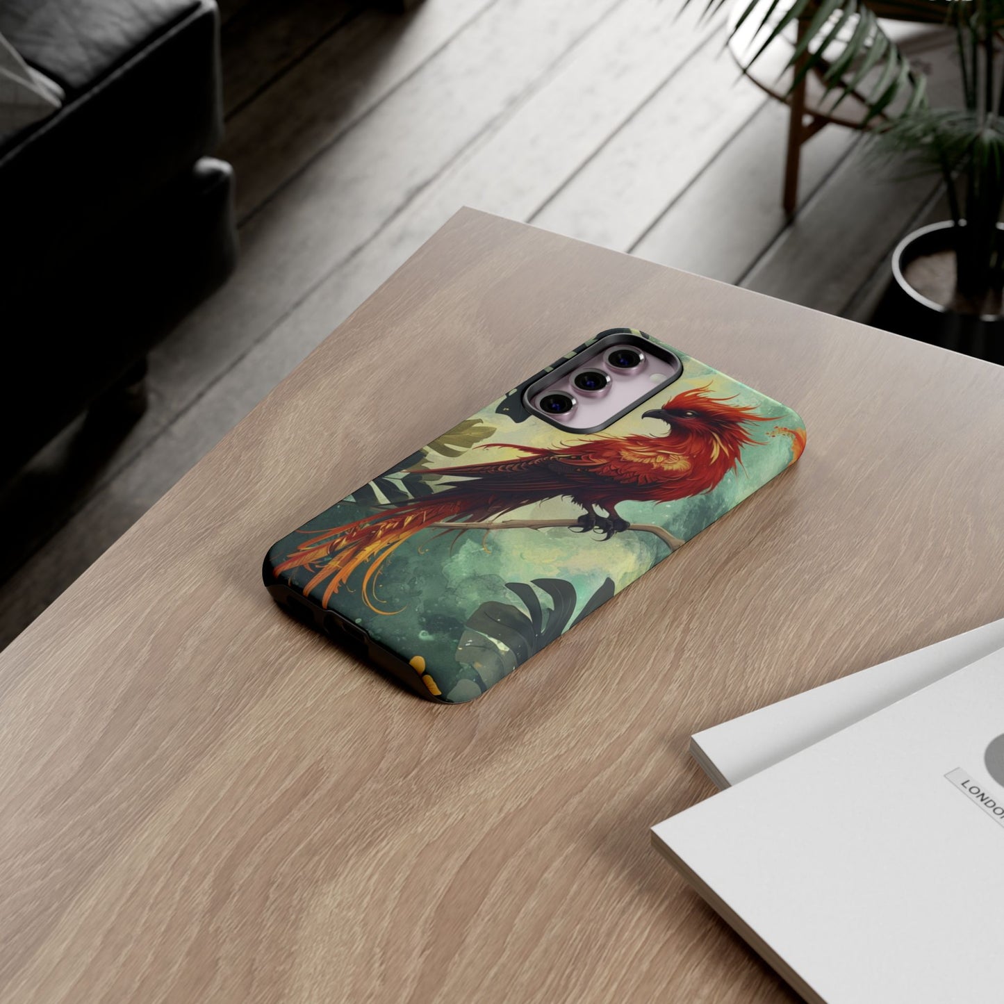 Phone Case Red Phoenix – Mythical Bird Design Symbolizing Rebirth and Strength