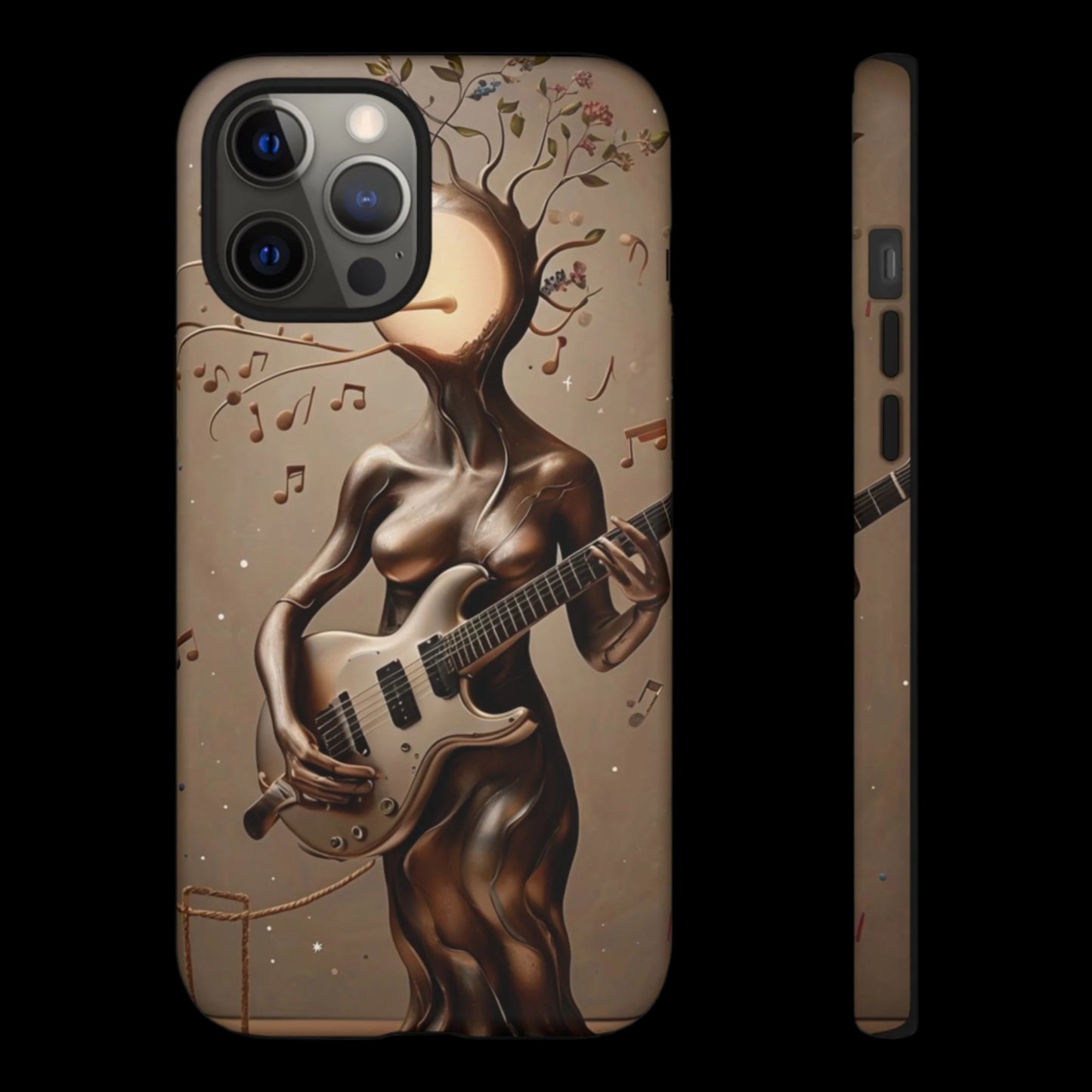 Phone Case Psychedelic Guitar Girl - Surreal Aesthetic Gift for Music Lovers & Art Fans