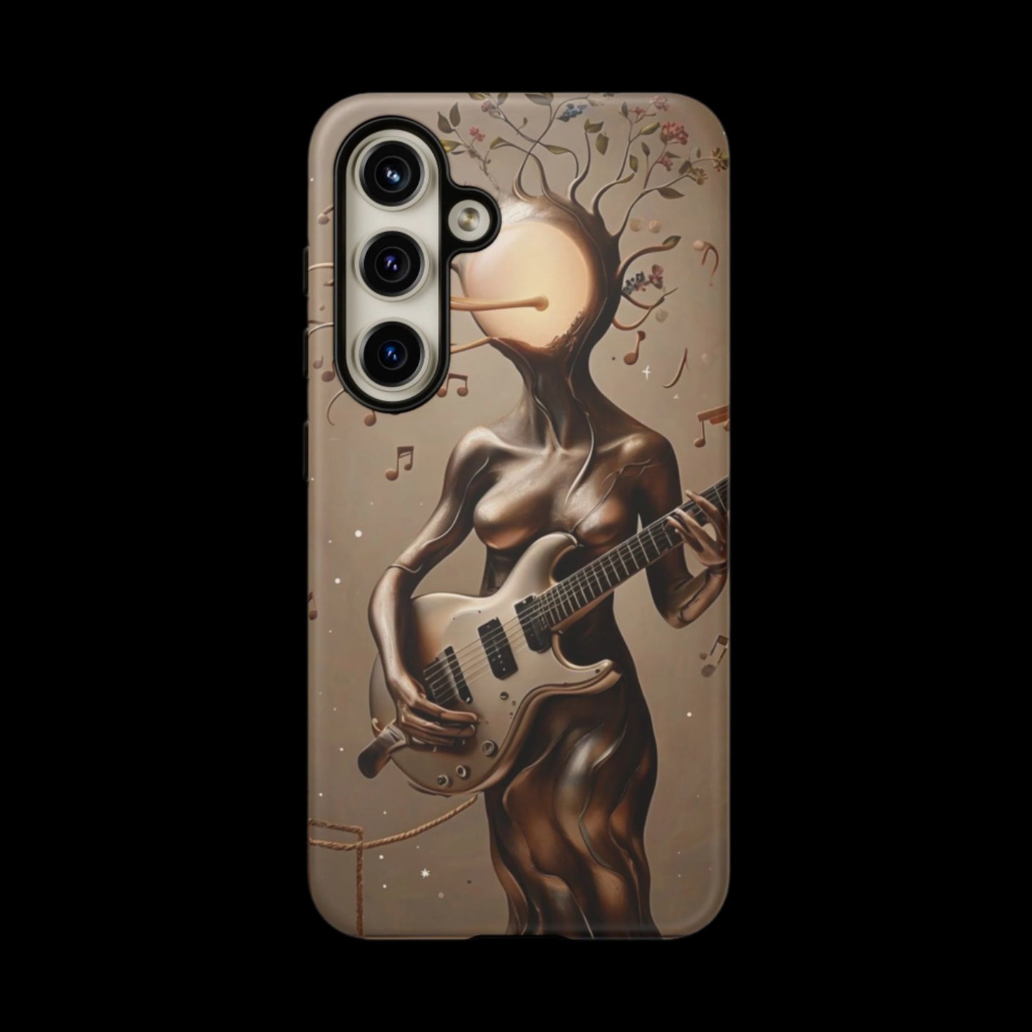 Phone Case Psychedelic Guitar Girl - Surreal Aesthetic Gift for Music Lovers & Art Fans
