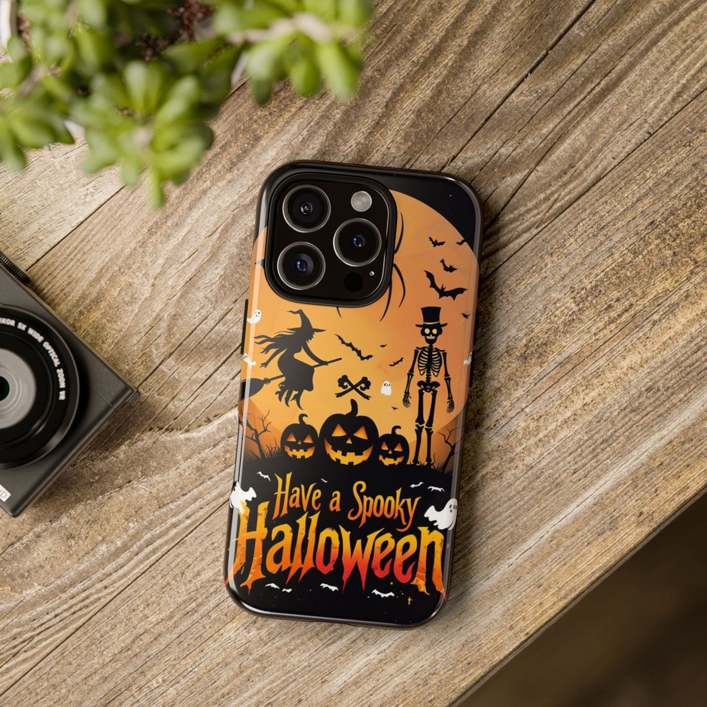 Halloween Phone Case with Jack-o'-Lanterns & Skeletons – Spooky & Stylish Protective Cover