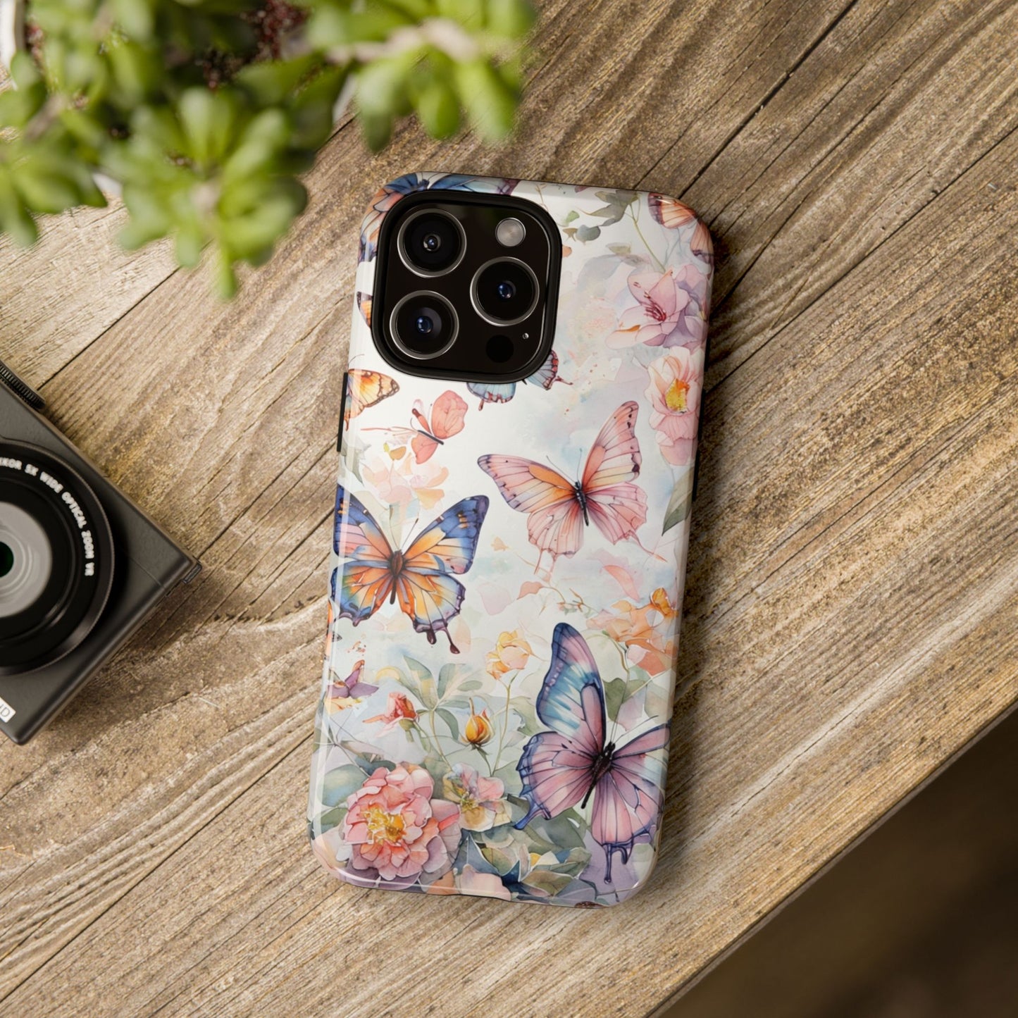 Phone Case Butterfly – Aesthetic Cute Floral Cover - Soft Pastel Butterfly Case