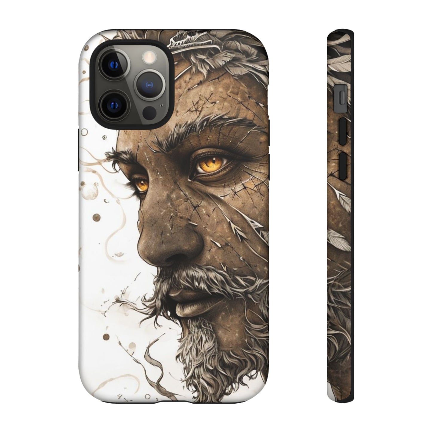 Phone Case Mystical Deity Portrait with Powerful Serene Expression and Ethereal Hues