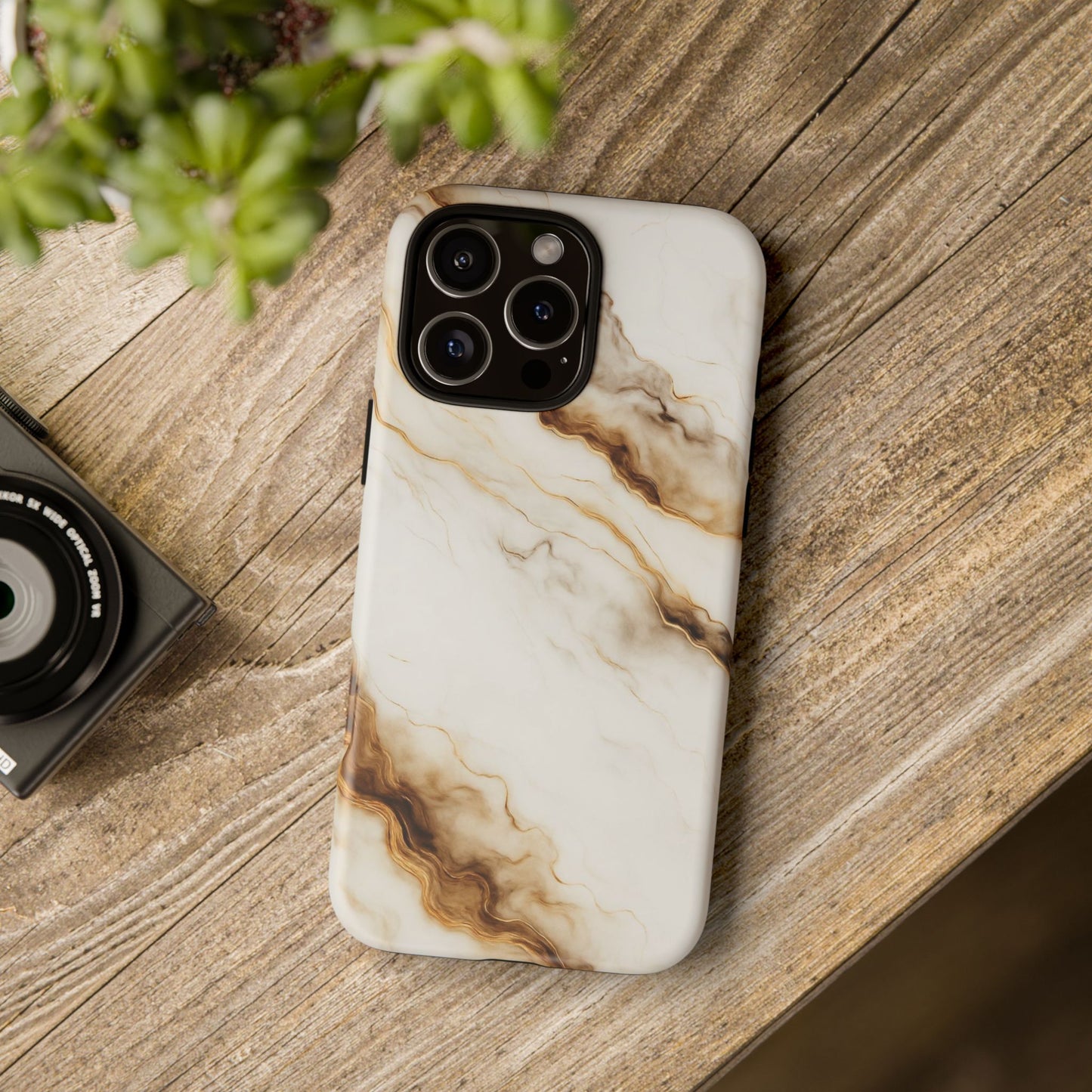 Phone Case Marble – Elegant Luxury Phone Cover, Sleek Design, Brown Beige Marble Pattern