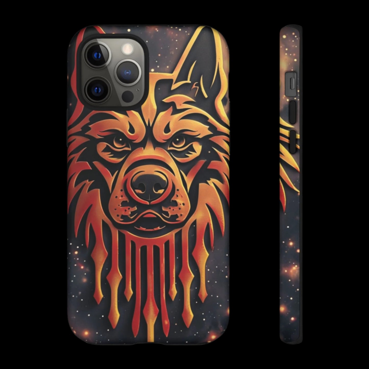 Phone Case Tribal Dog – Fierce Galaxy Design for Dog Lovers