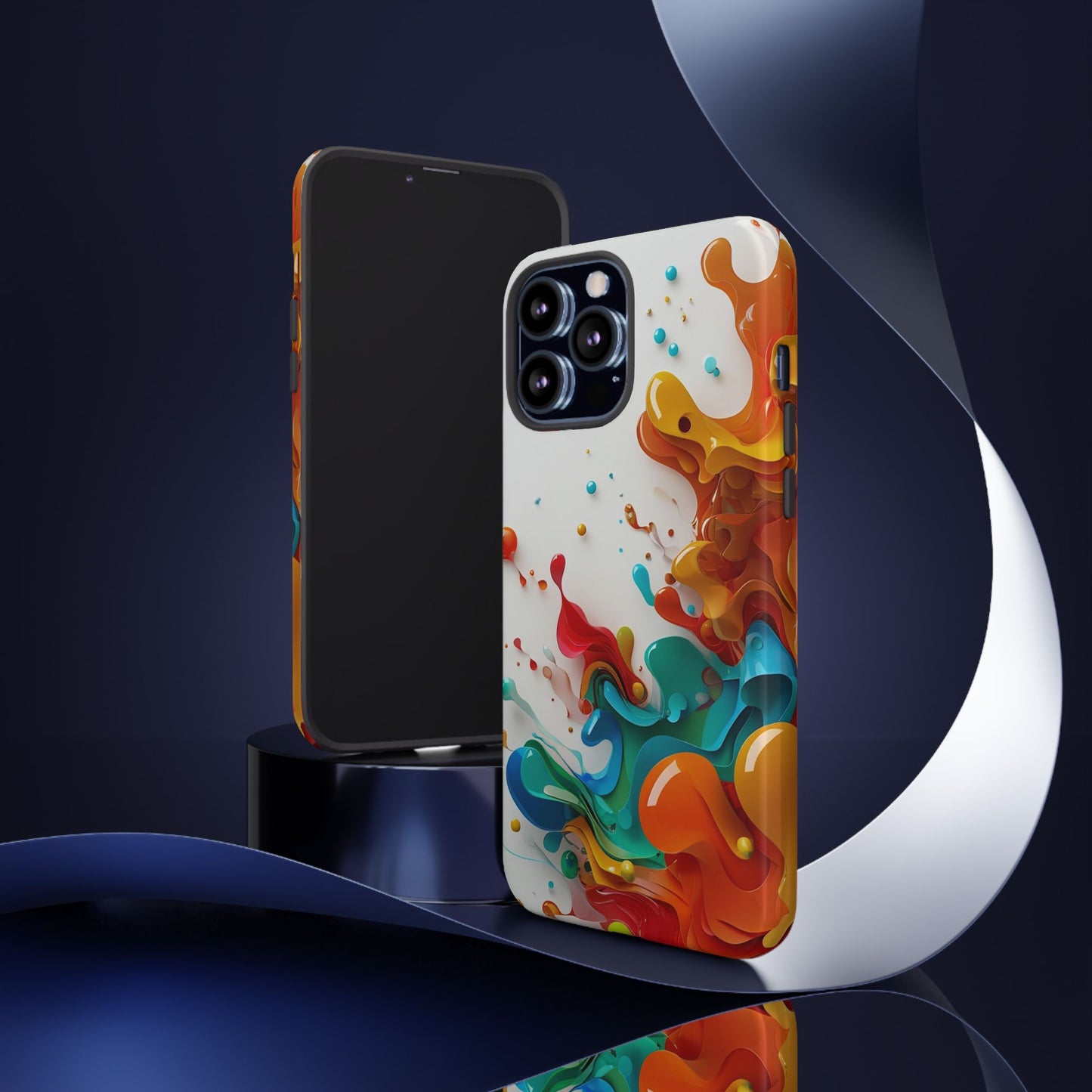 Vibrant Abstract Splash Phone Case – Colorful Artistic Design, Shockproof & Scratch-Resistant