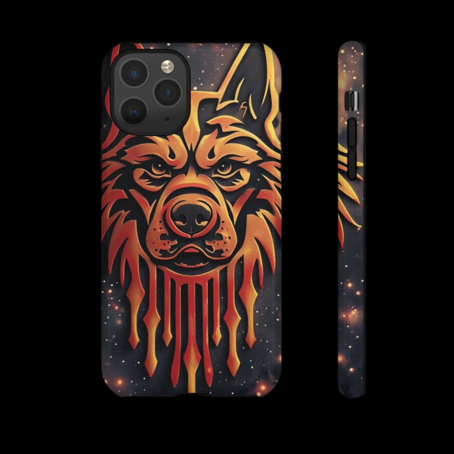 Phone Case Tribal Dog – Fierce Galaxy Design for Dog Lovers