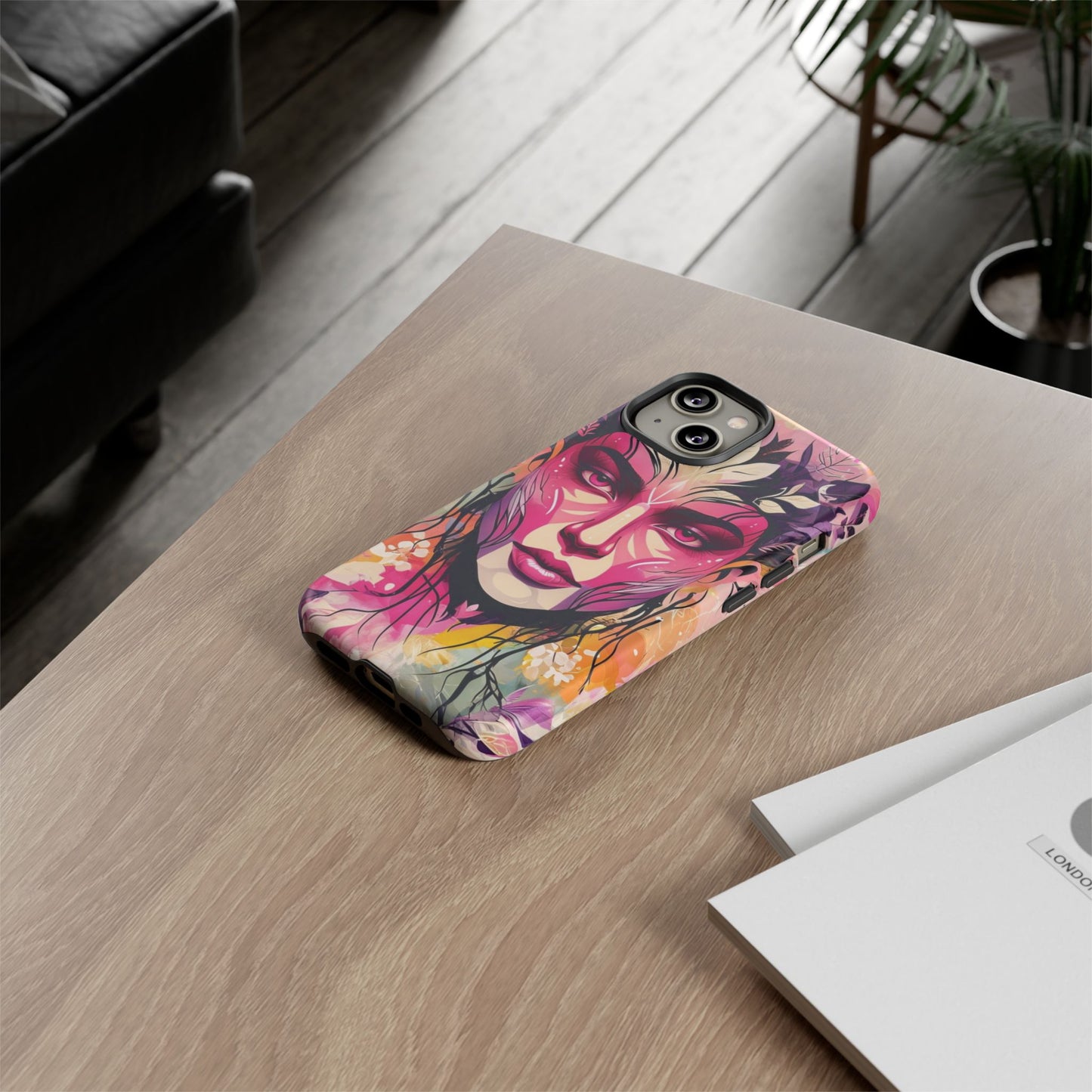 Phone Case Mystic Nature Goddess – Abstract Floral Art for iPhone