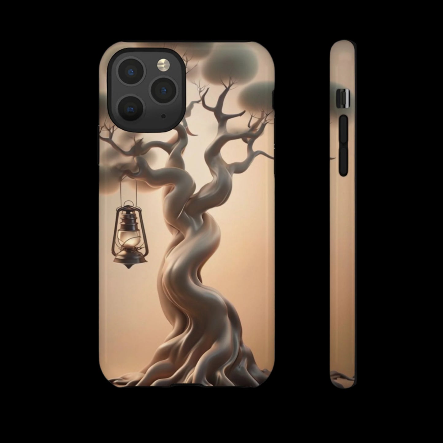 Phone Case Whispers of Hope – Elegant Tree & Lantern - Unique Nature-Inspired Design