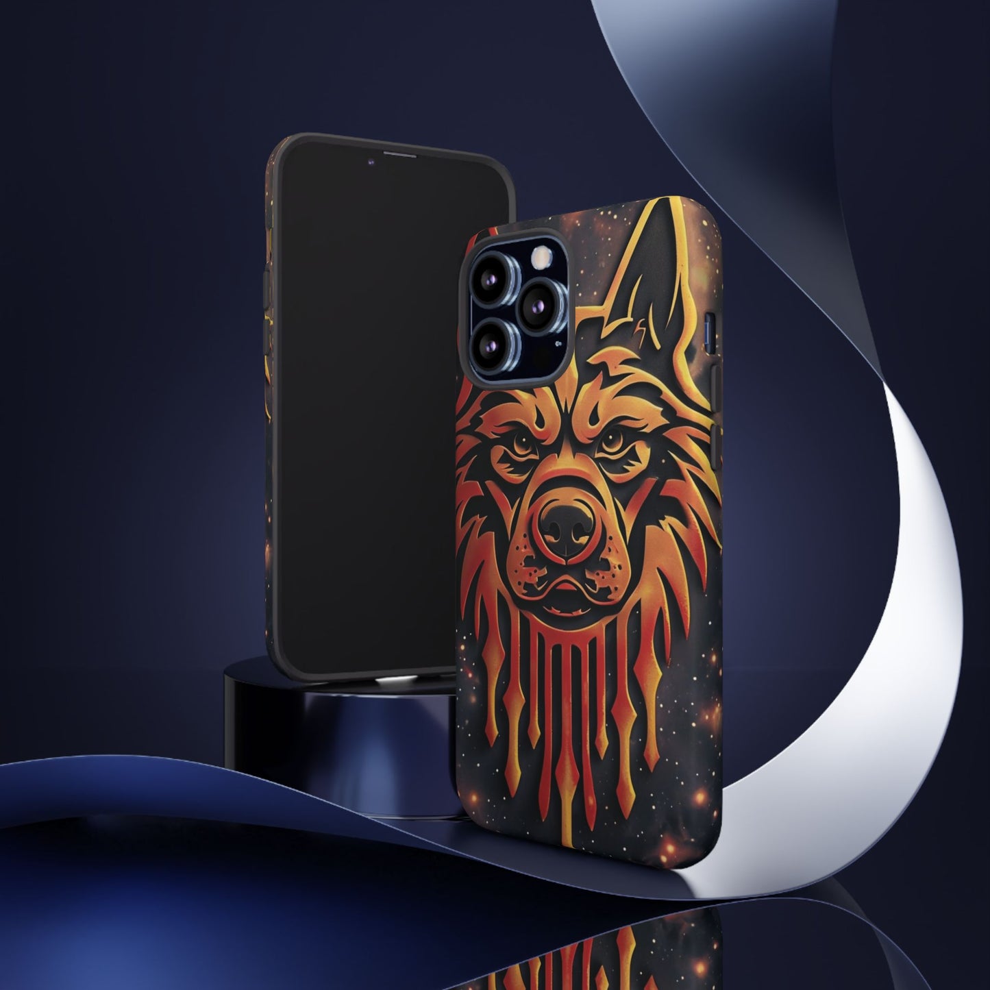 Phone Case Tribal Dog – Fierce Galaxy Design for Dog Lovers